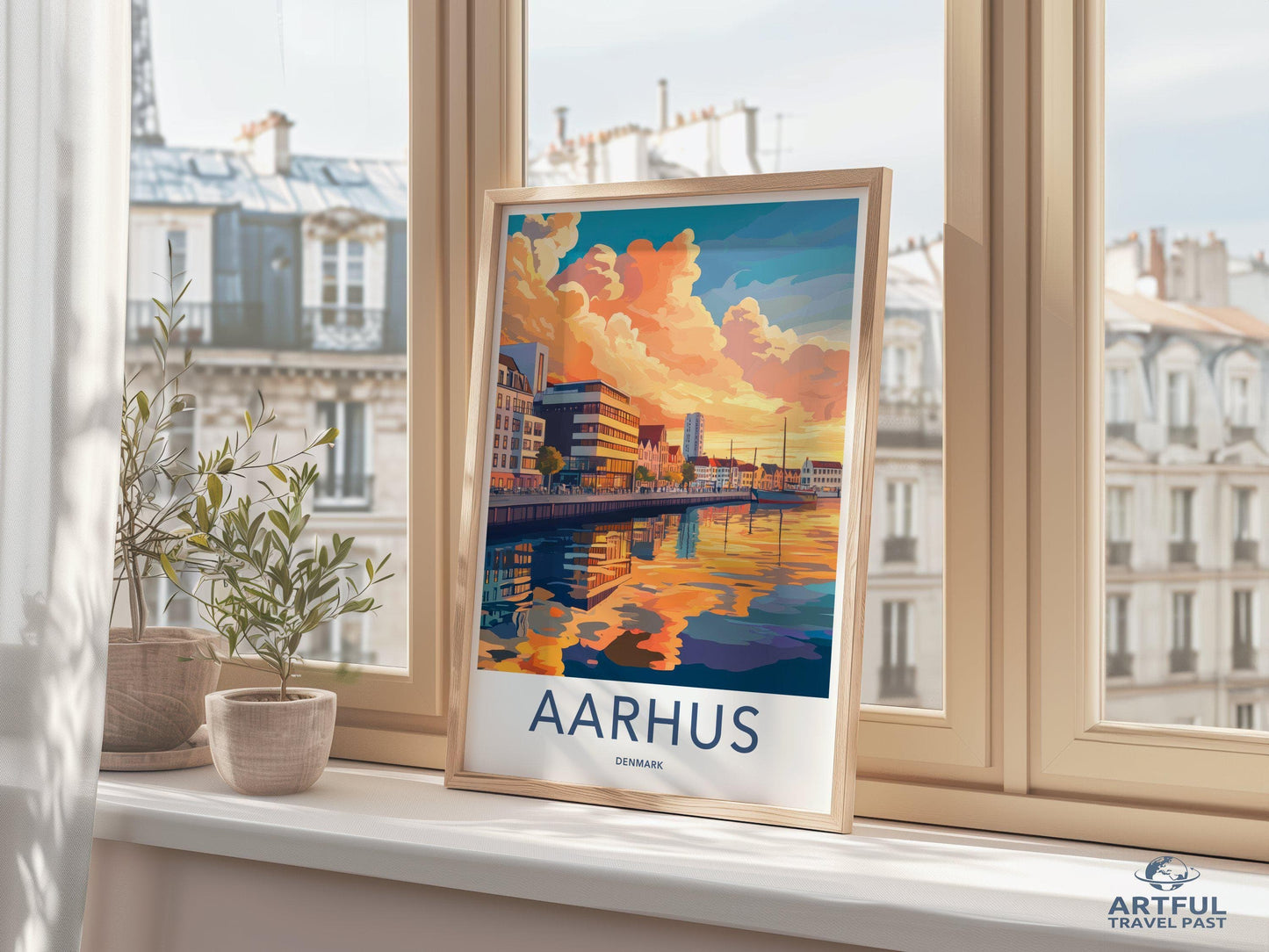 Aarhus Poster | Denmark Wall Art | Nordic Decor