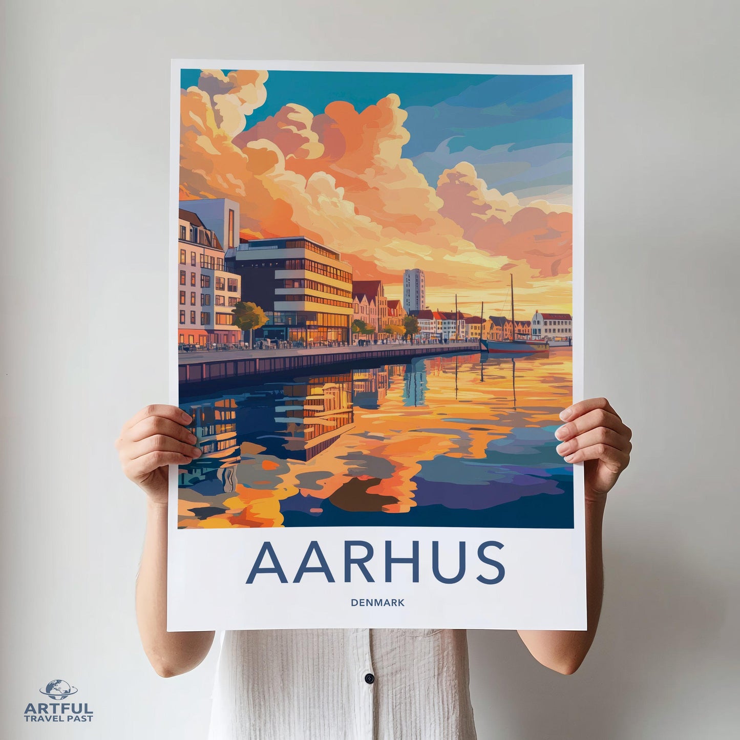 Aarhus Poster | Denmark Wall Art | Nordic Decor