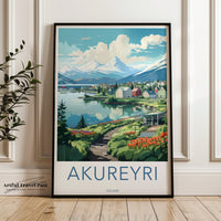Akureyri Poster - Iceland Wall Art