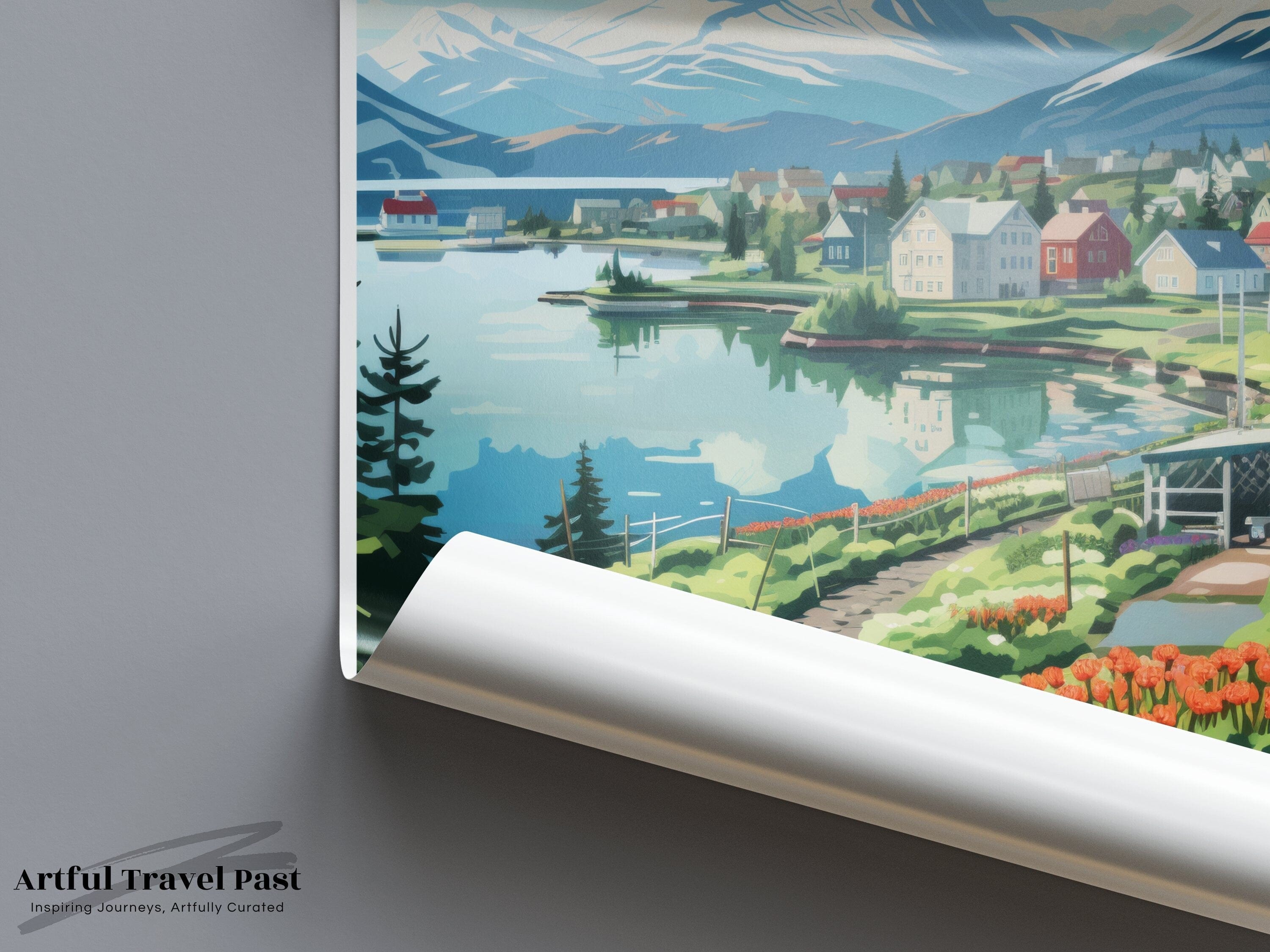 Akureyri Poster - Iceland Wall Art