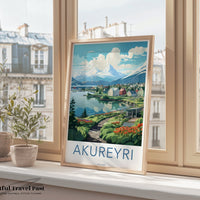 Akureyri Poster - Iceland Wall Art