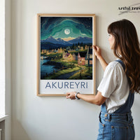 Akureyri Poster - Iceland Wall Art