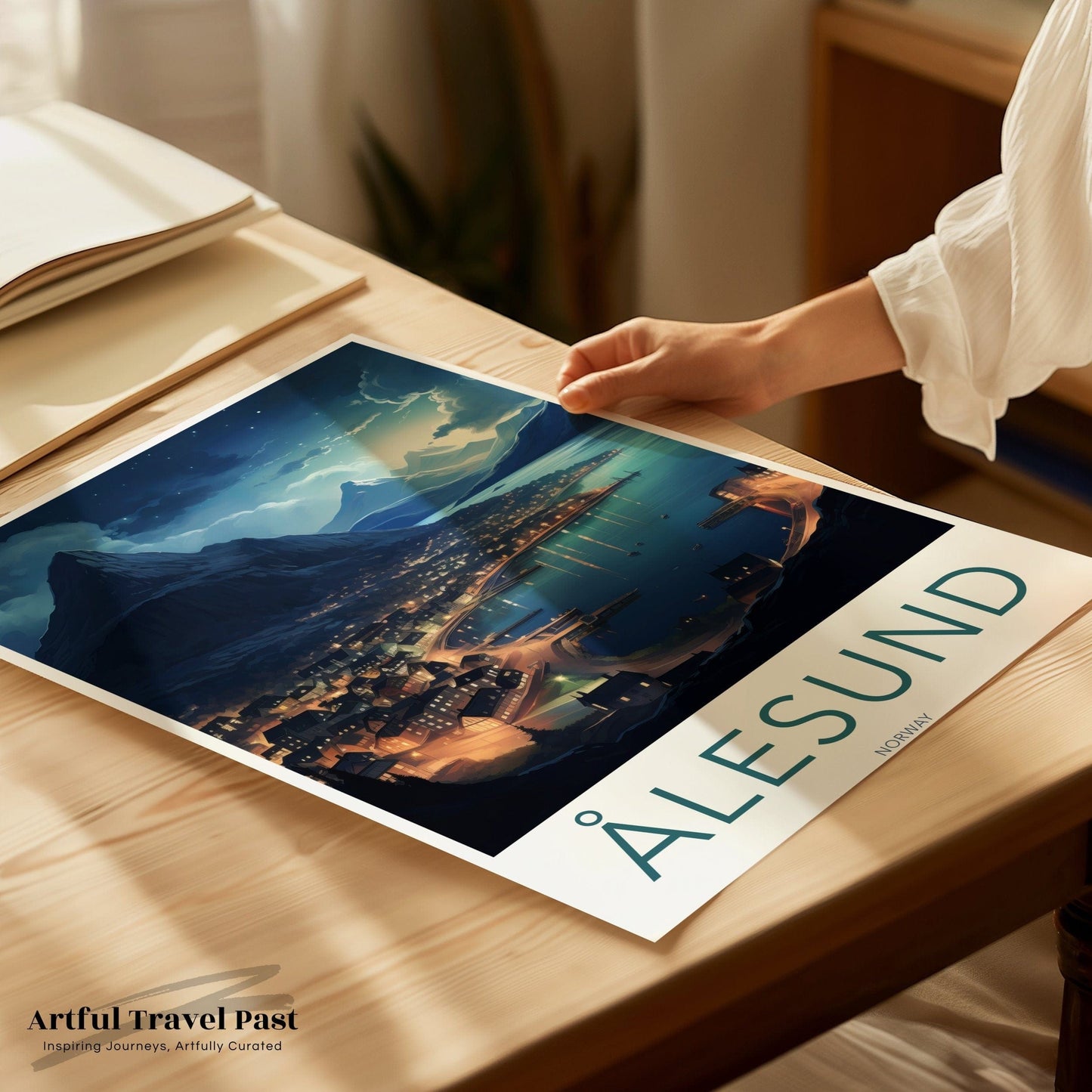 Alesund Poster | Fjord Landscape | Norway Wall Art