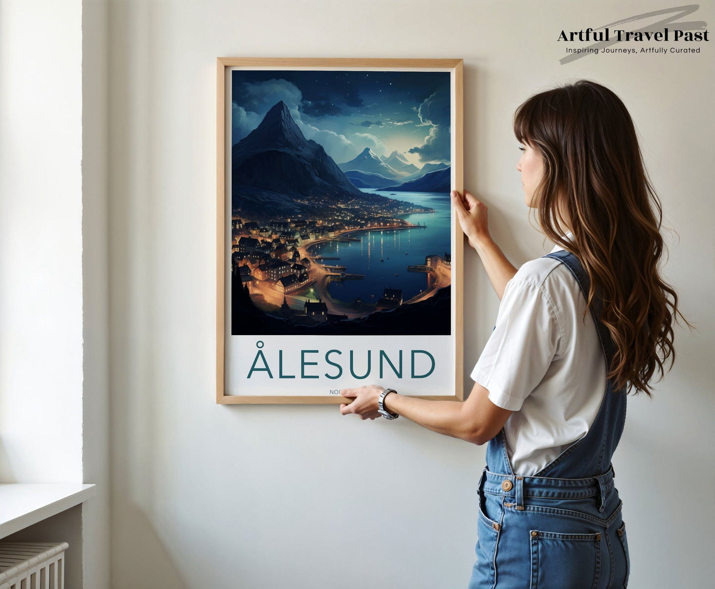 Alesund Poster | Fjord Landscape | Norway Wall Art