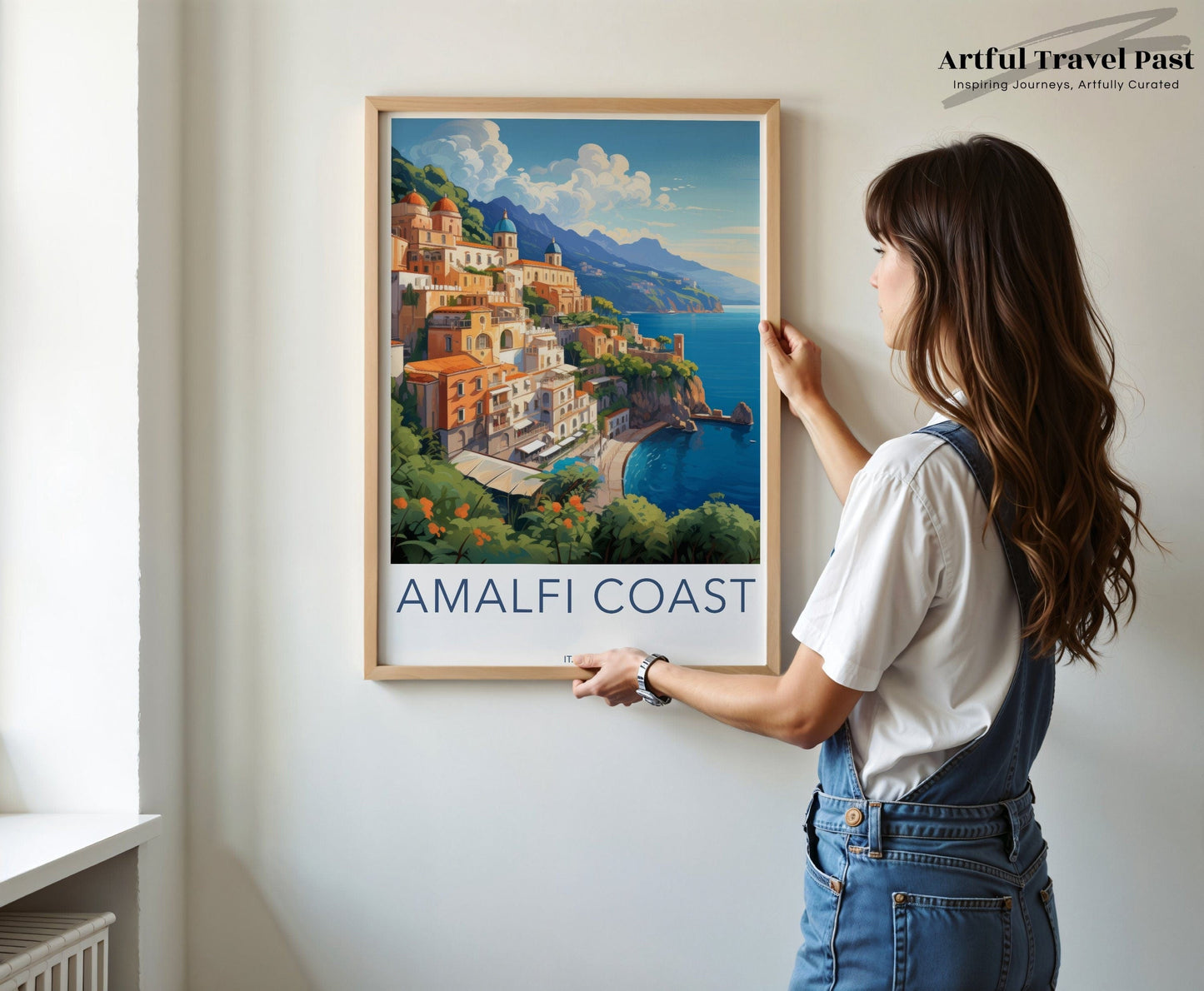 Amalfi Coast Poster | Mediterranean Art | Italy Wall Art