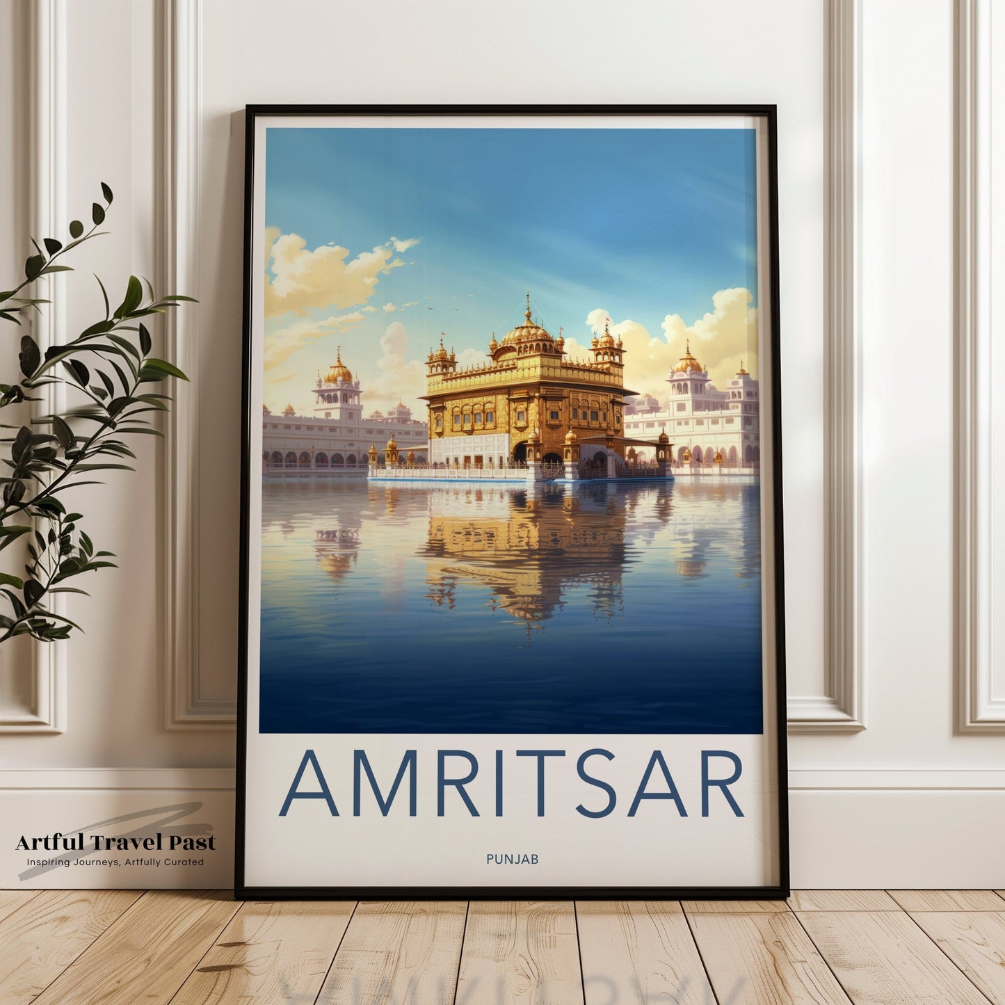 Amritsar Poster | Golden Temple Wall Art | India Decor