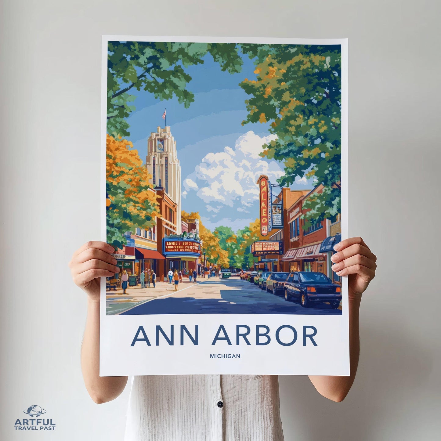 Ann Arbor Poster - Michigan Wall Art