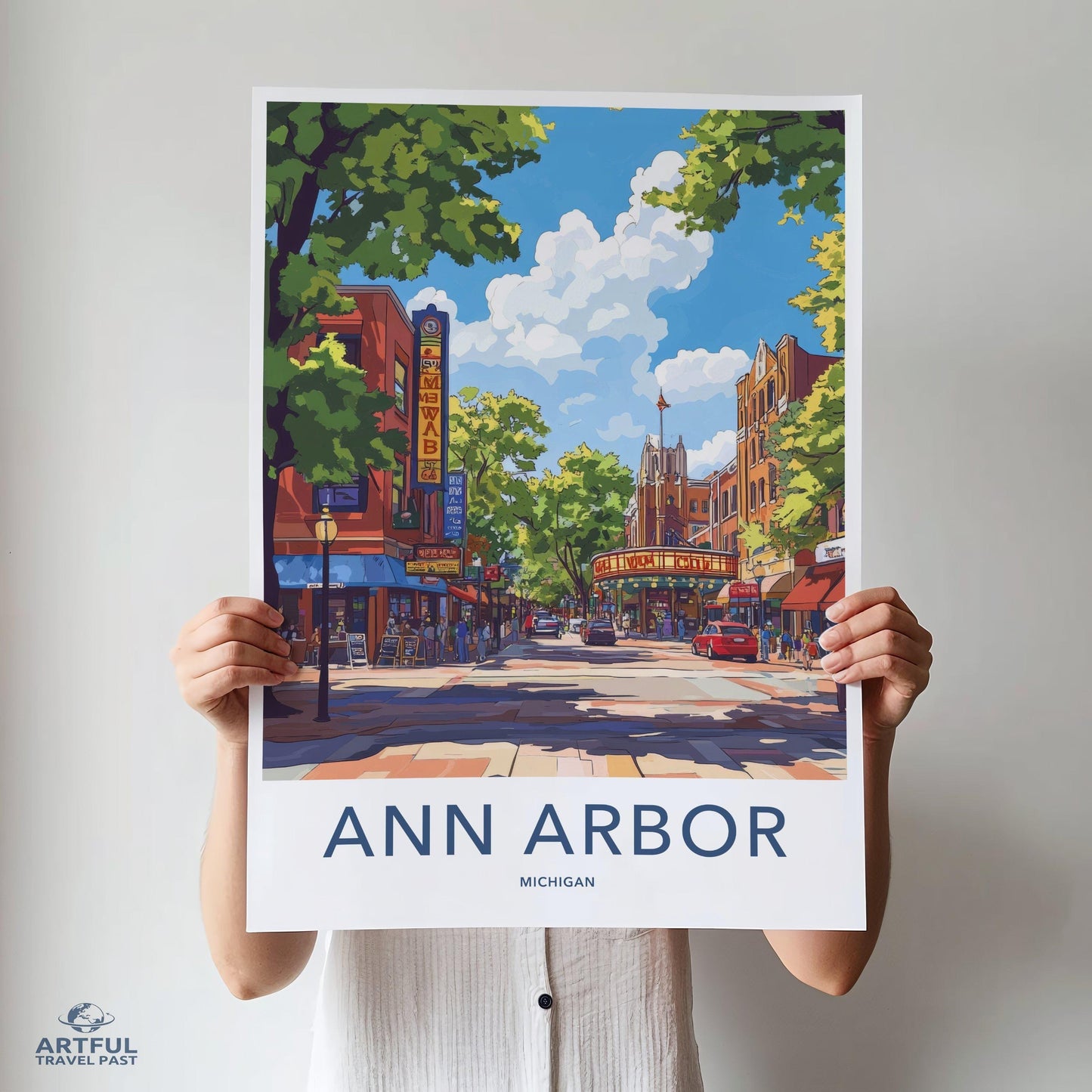 Ann Arbor Poster - Michigan Wall Art