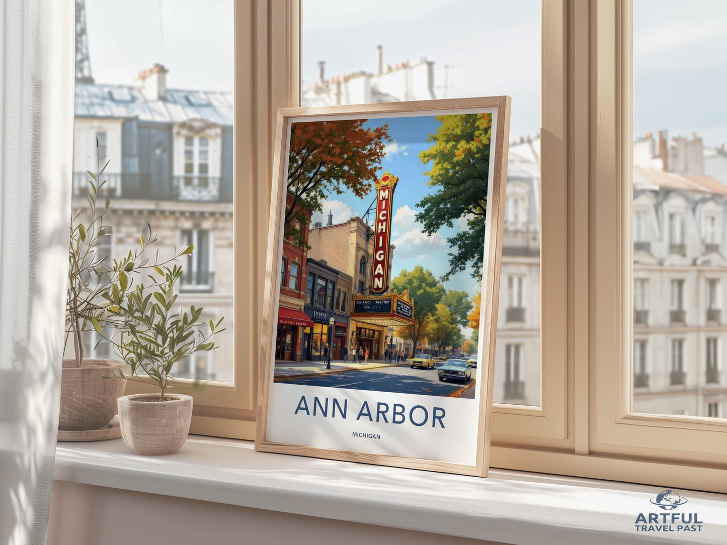 Ann Arbor Poster - Michigan Wall Art