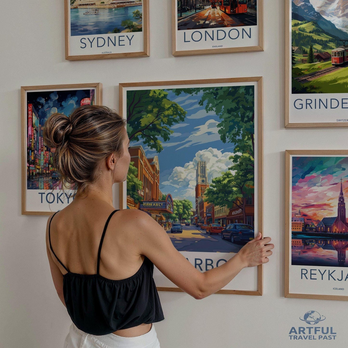 Ann Arbor Poster | Michigan Wall Art | America Decor