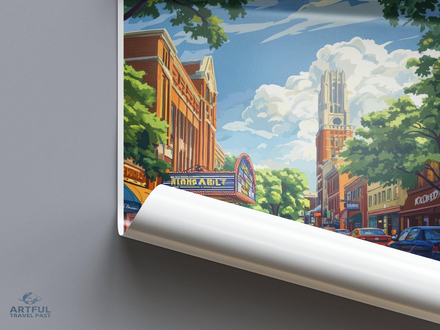 Ann Arbor Poster | Michigan Wall Art | America Decor