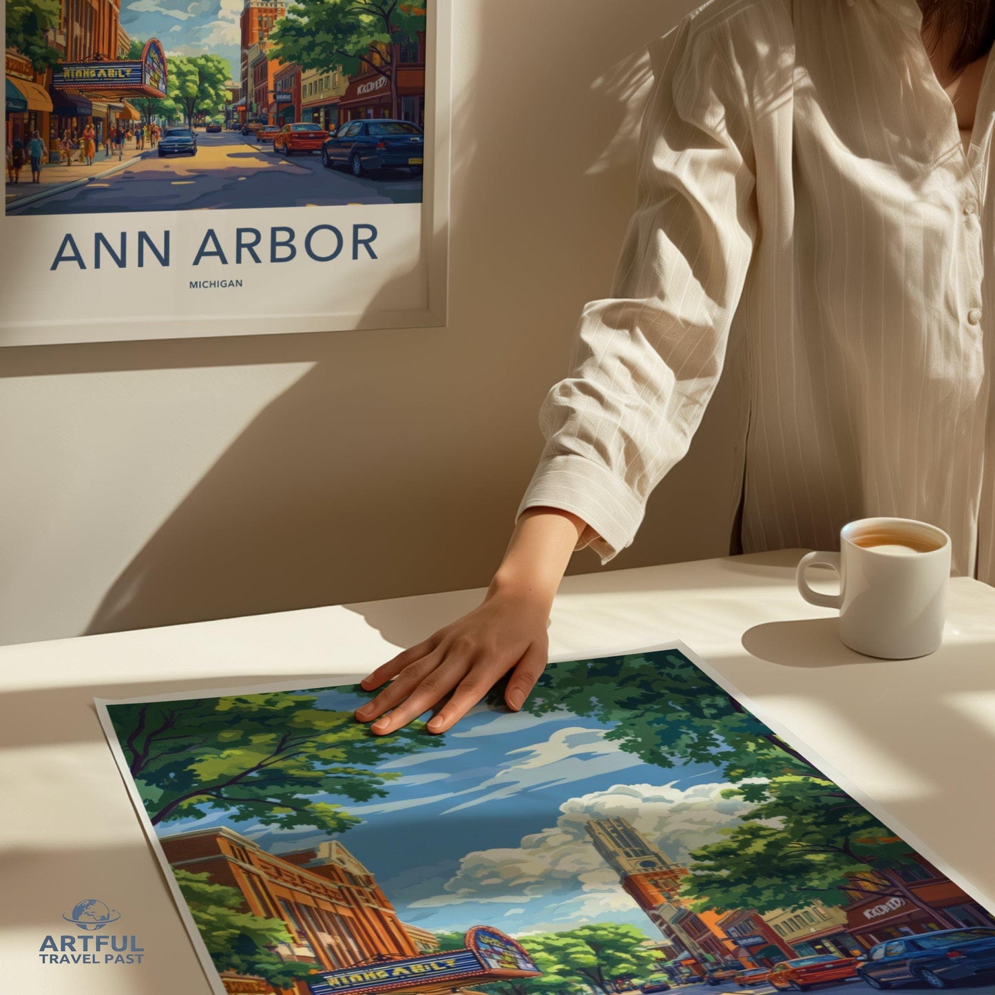 Ann Arbor Poster | Michigan Wall Art | America Decor
