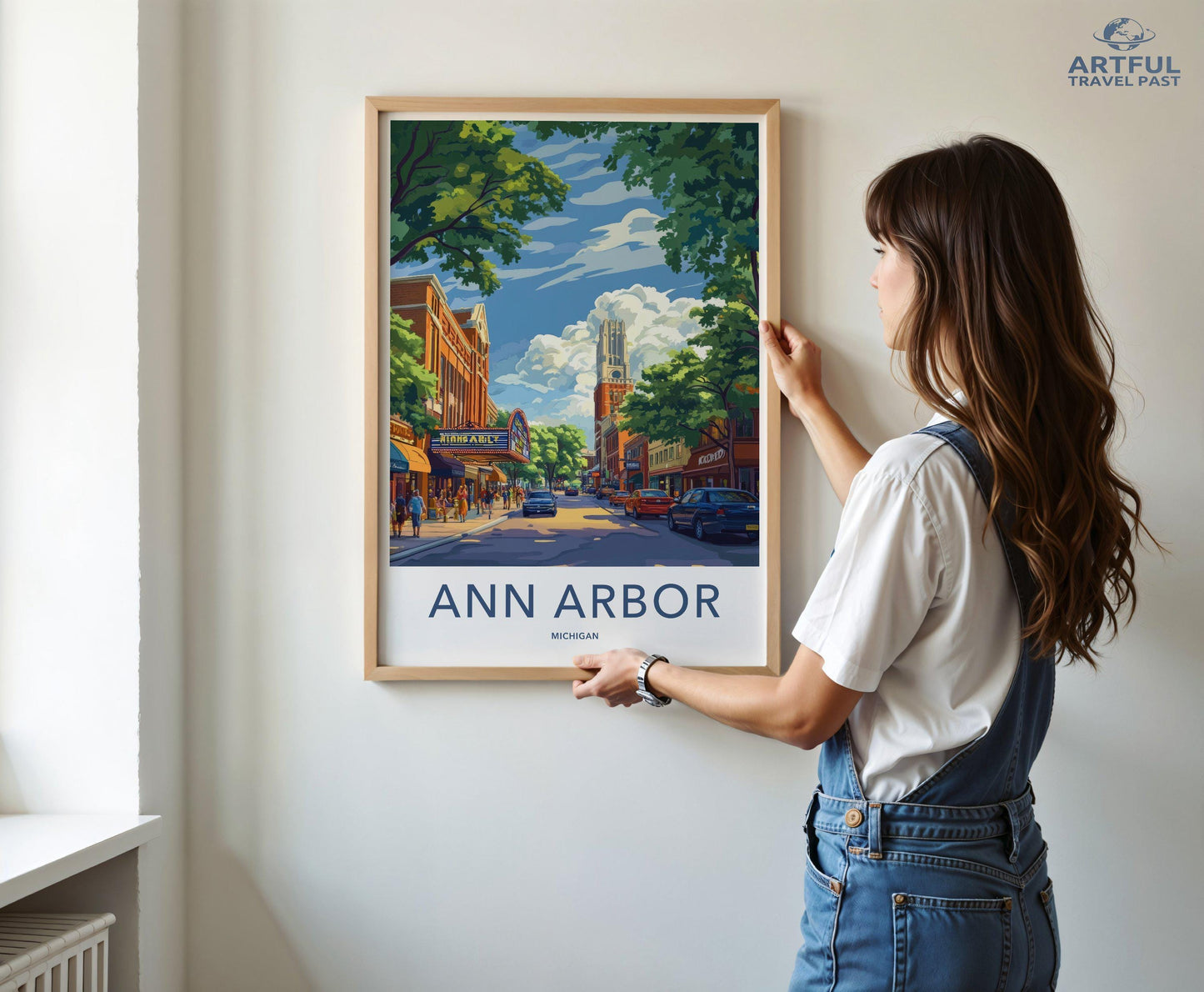 Ann Arbor Poster | Michigan Wall Art | America Decor