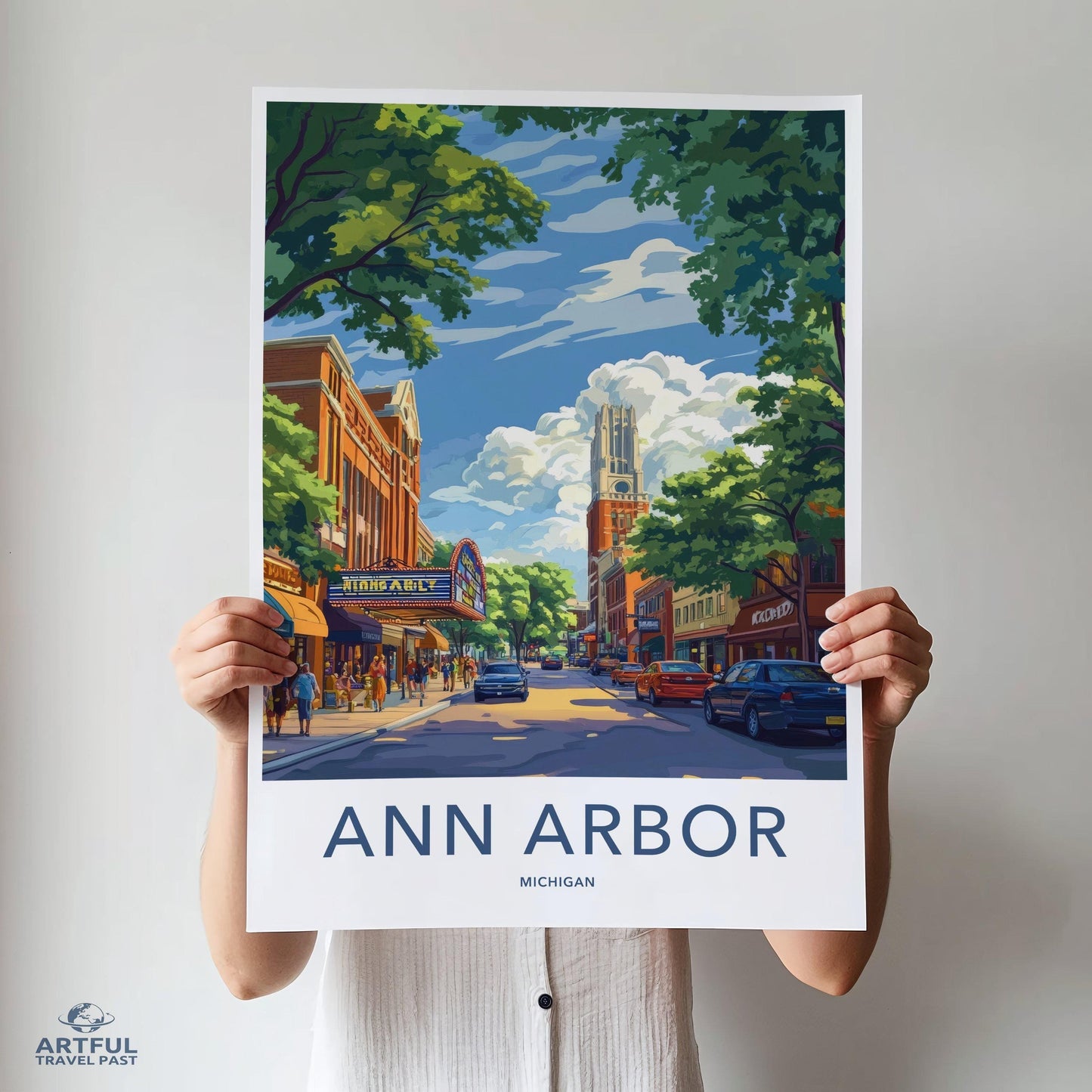 Ann Arbor Poster | Michigan Wall Art | America Decor