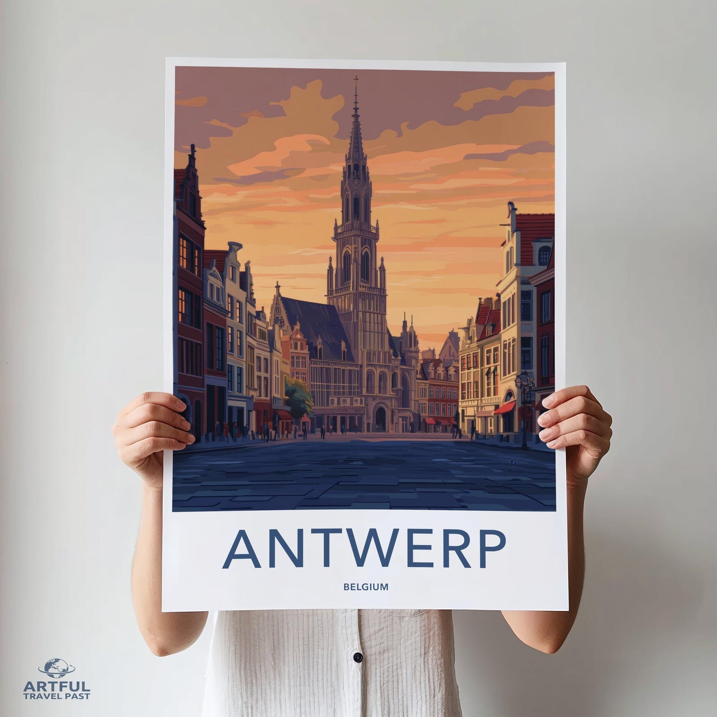 Antwerp Poster | Belgium Wall Art | Europe Decor