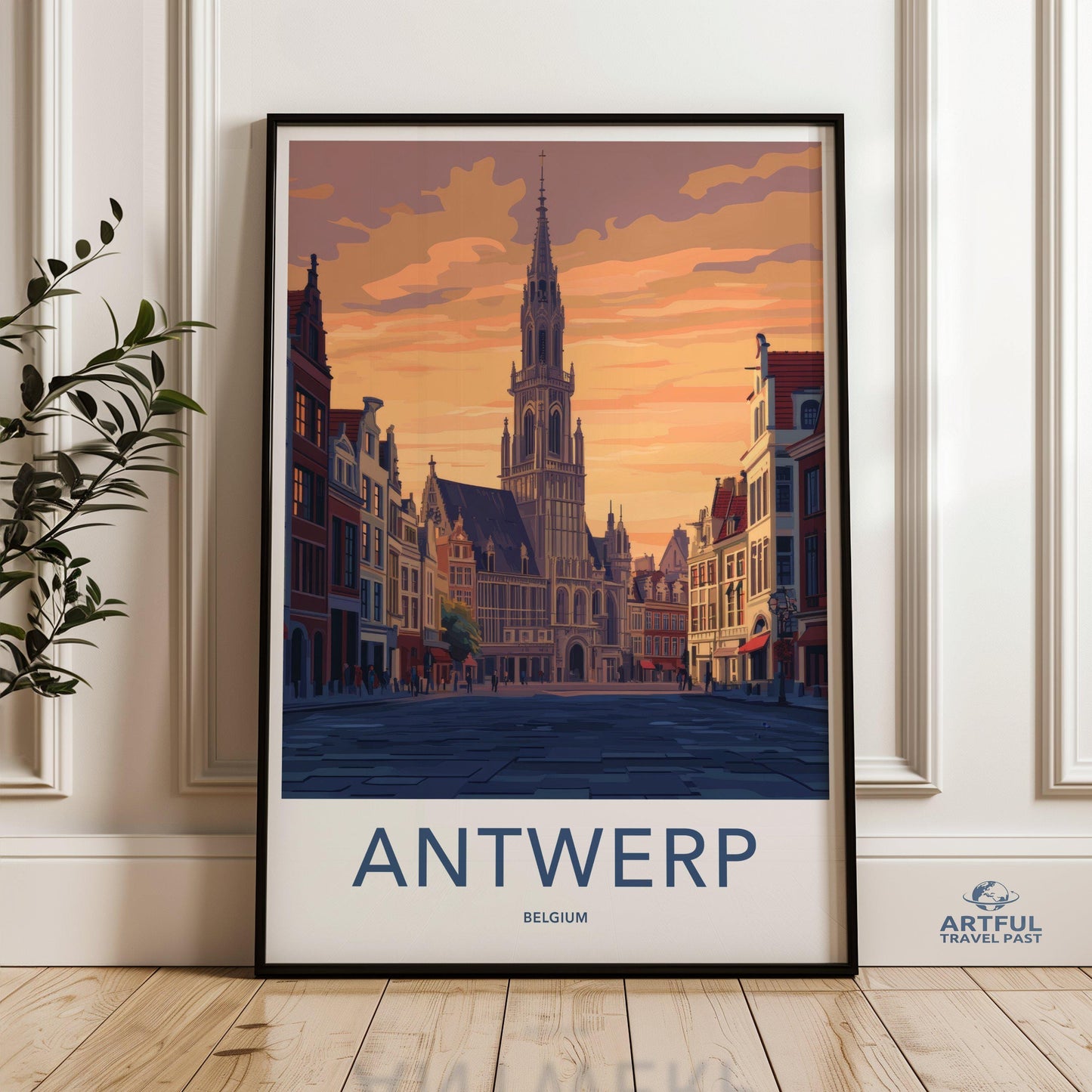 Antwerp Poster | Belgium Wall Art | Europe Decor