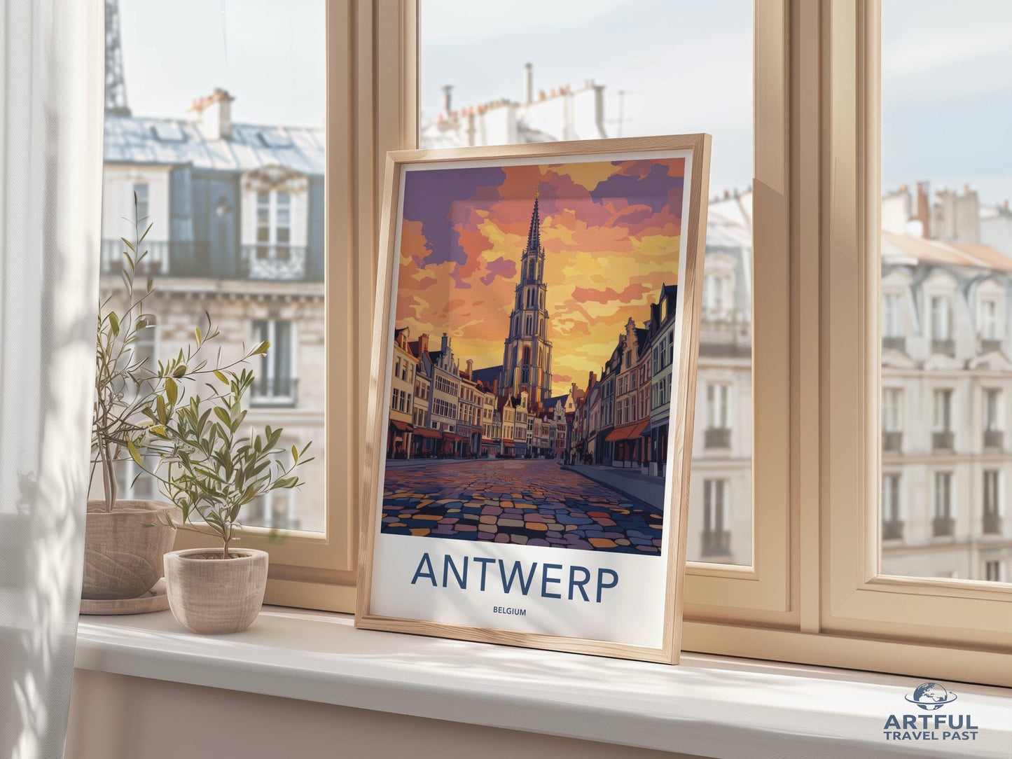 Antwerp Poster | Belgium Wall Art | Europe Decor