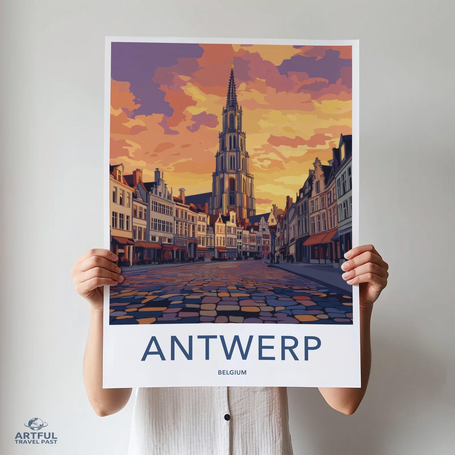 Antwerp Poster | Belgium Wall Art | Europe Decor