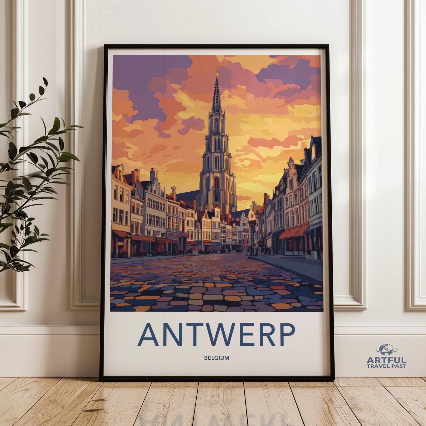 Antwerp Poster | Belgium Wall Art | Europe Decor