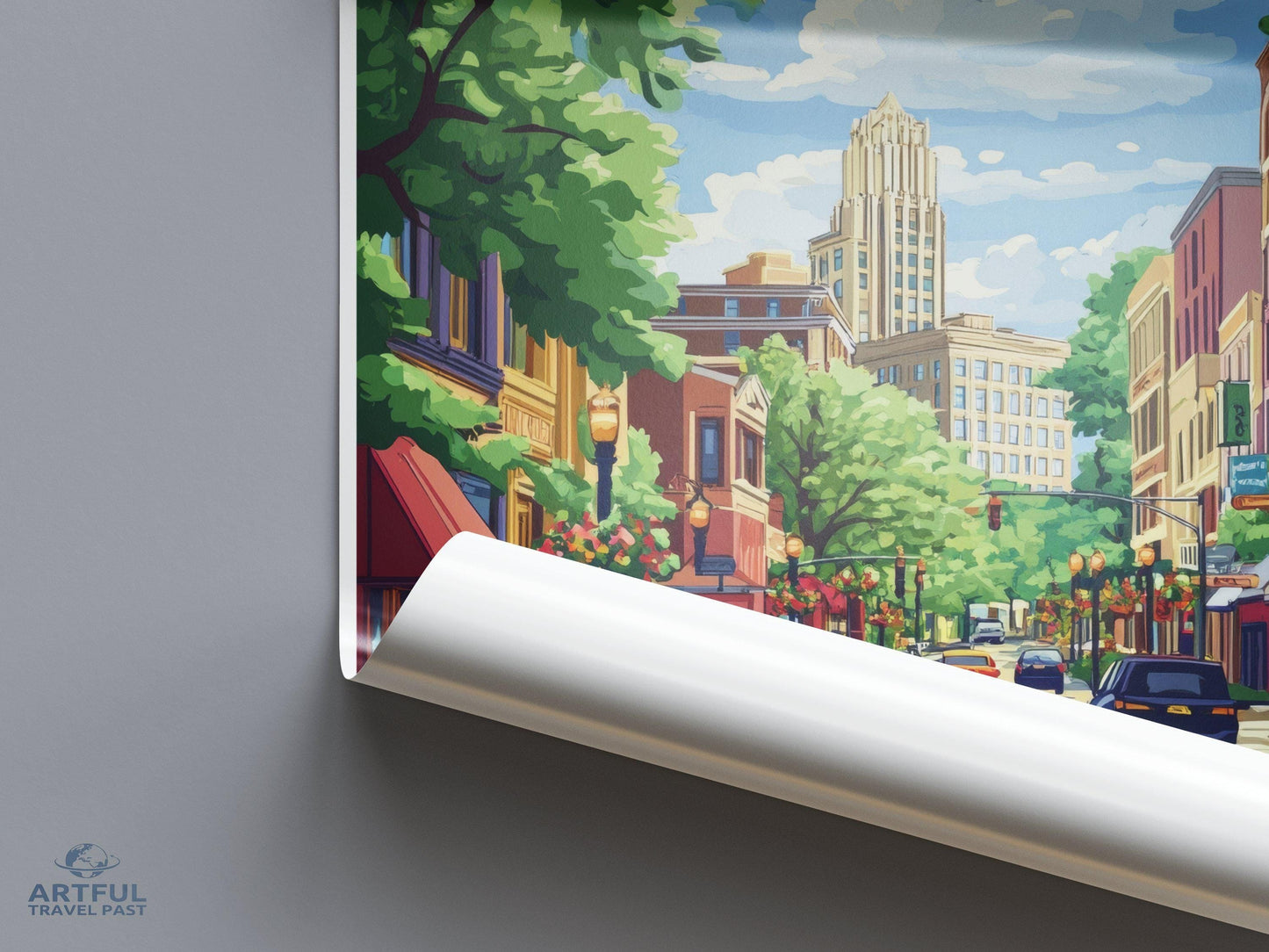 Asheville Poster | North Carolina Wall Art | America Decor