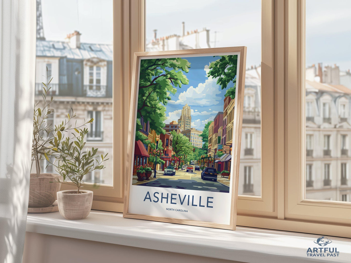 Asheville Poster | North Carolina Wall Art | America Decor