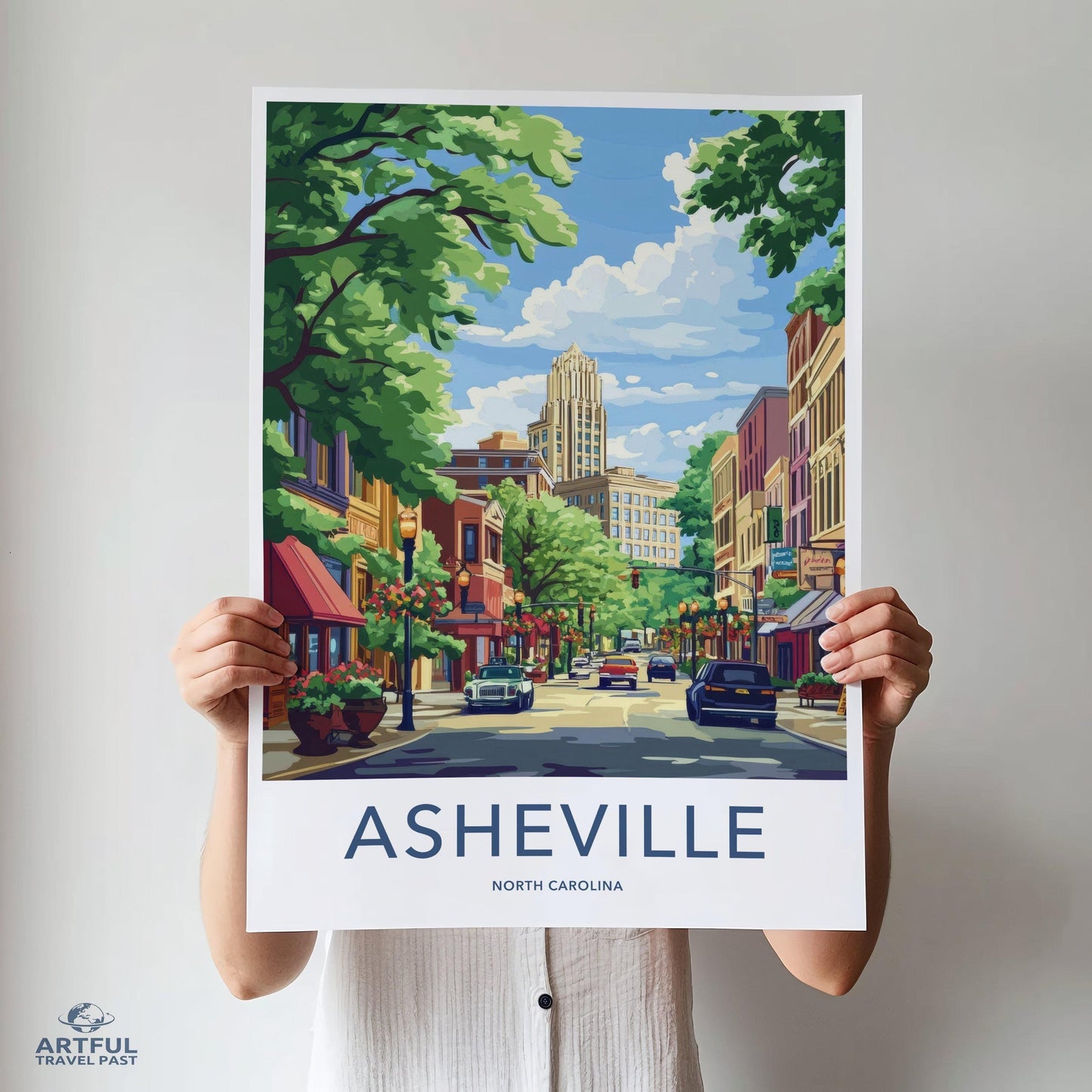 Asheville Poster | North Carolina Wall Art | America Decor