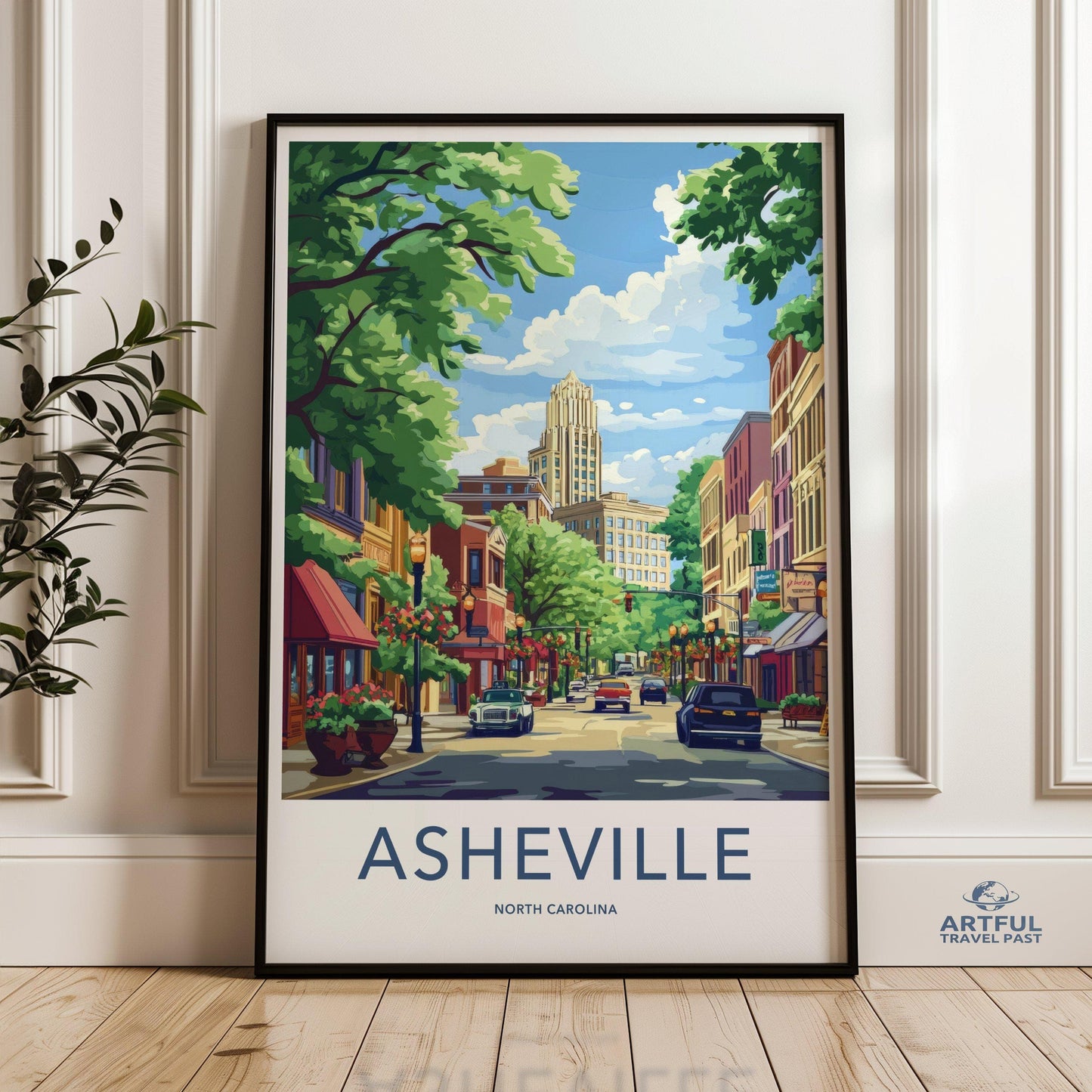 Asheville Poster | North Carolina Wall Art | America Decor
