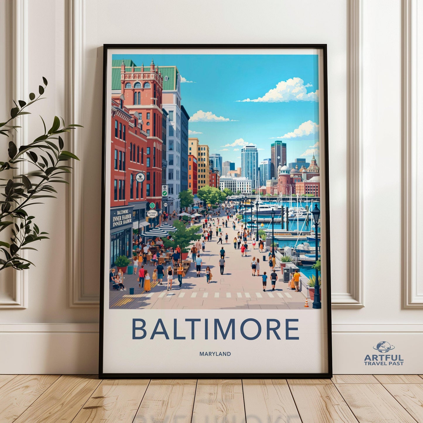Baltimore Poster | Maryland Wall Art | America Decor