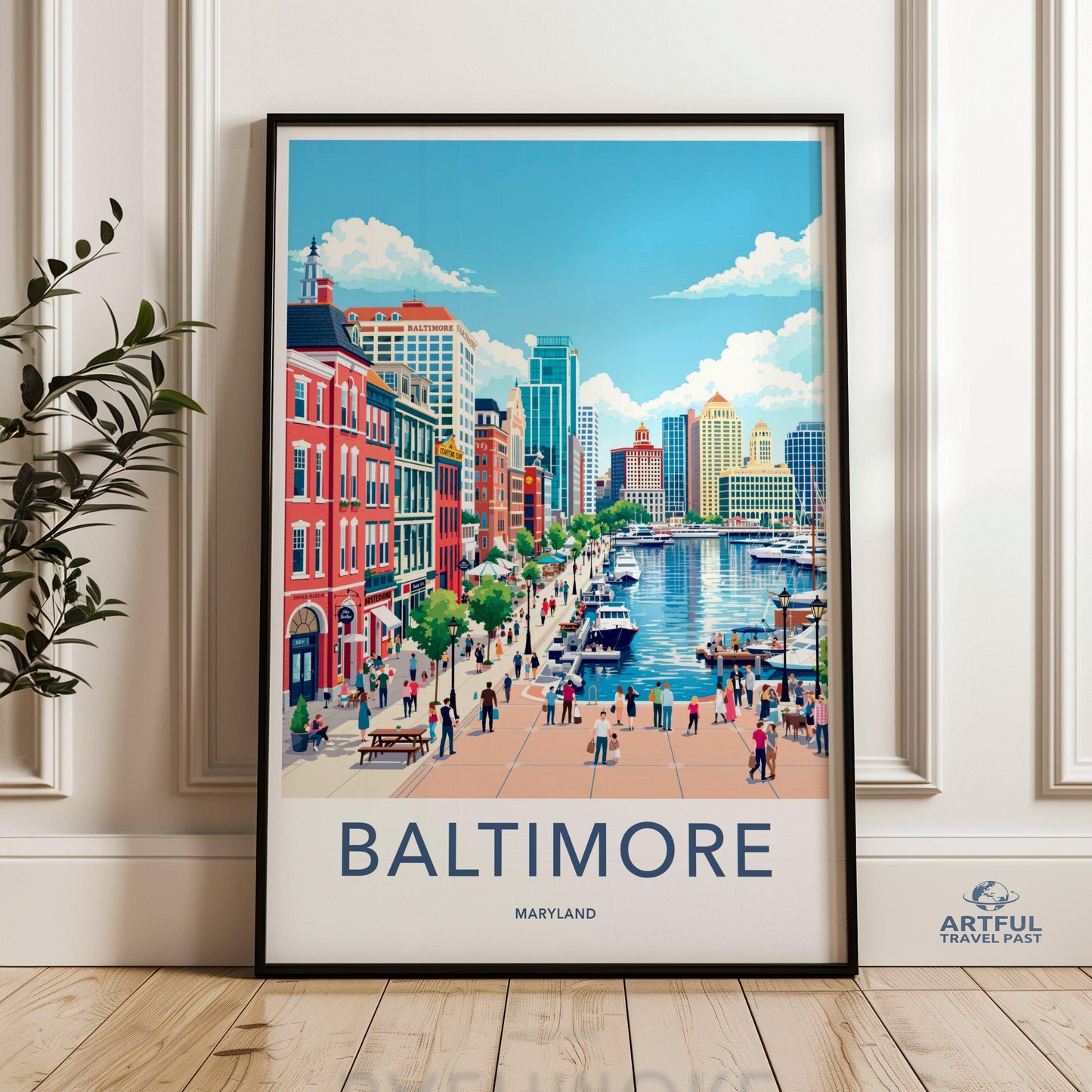 Baltimore Poster | Maryland Wall Art | America Decor