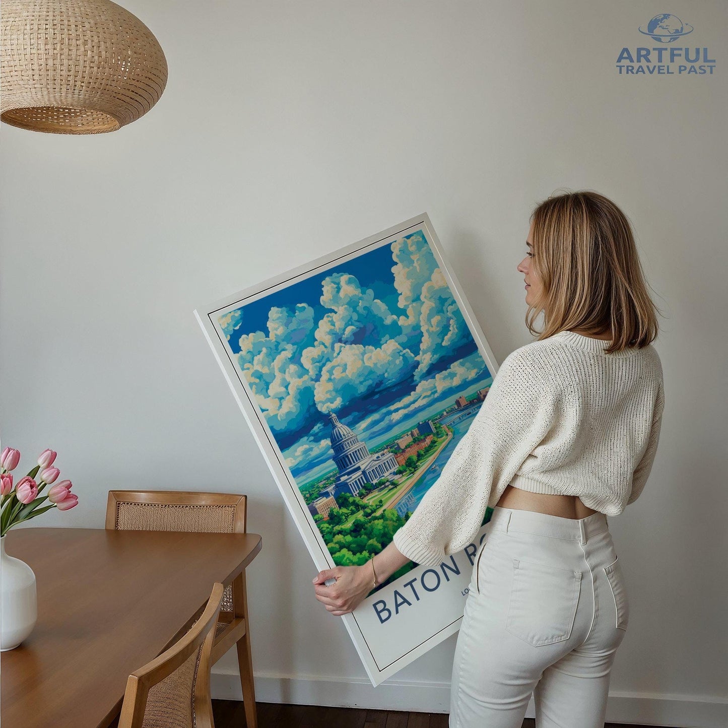 Baton Rouge Poster | Louisiana Wall Art | America Decor