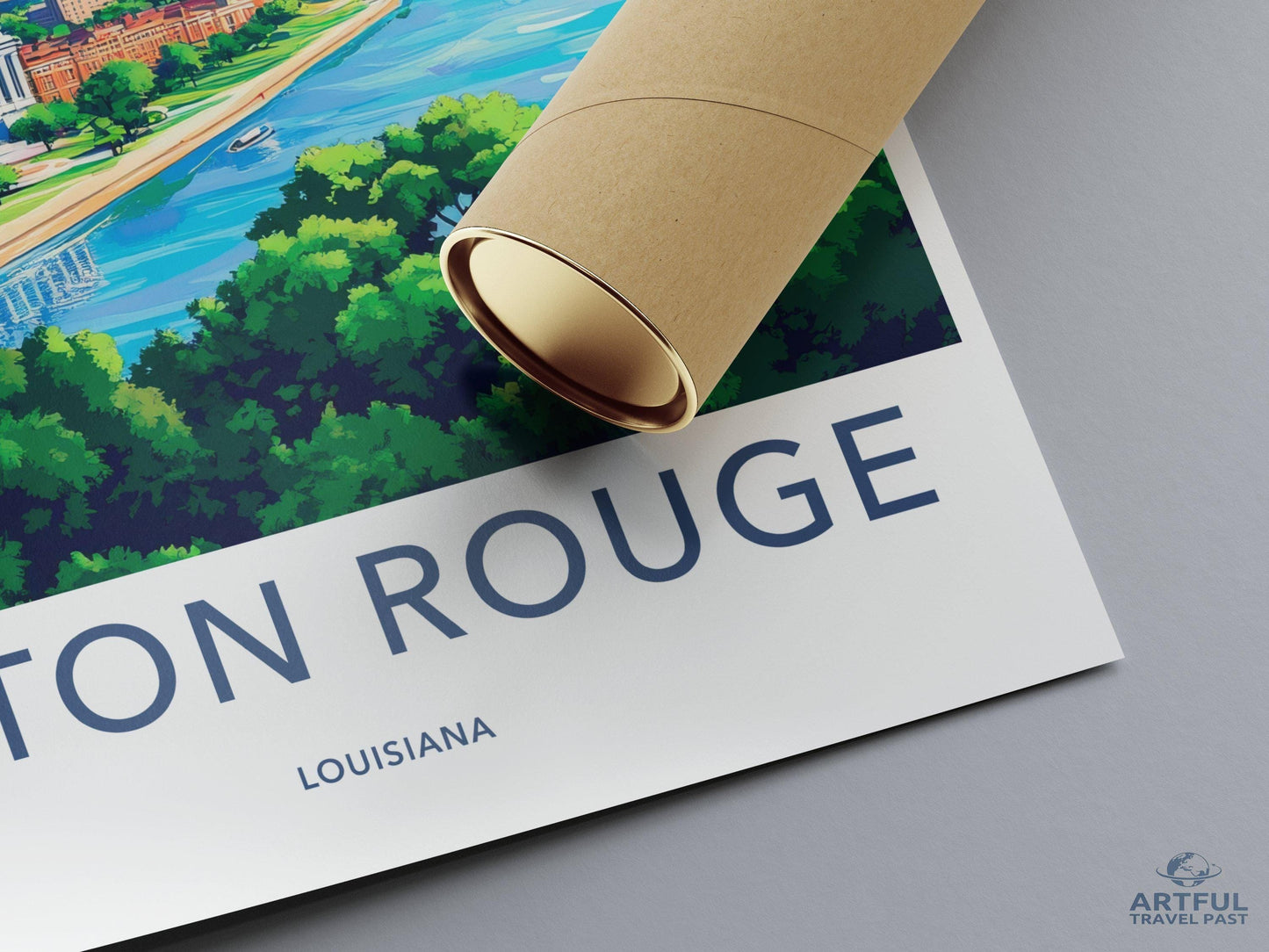 Baton Rouge Poster | Louisiana Wall Art | America Decor