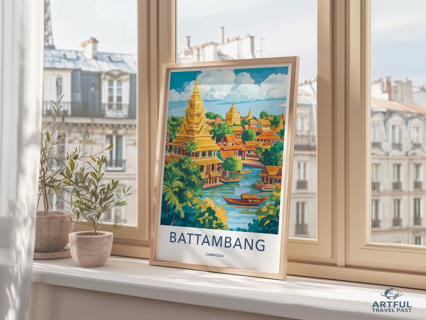 Battambang Poster - Cambodia Wall Art