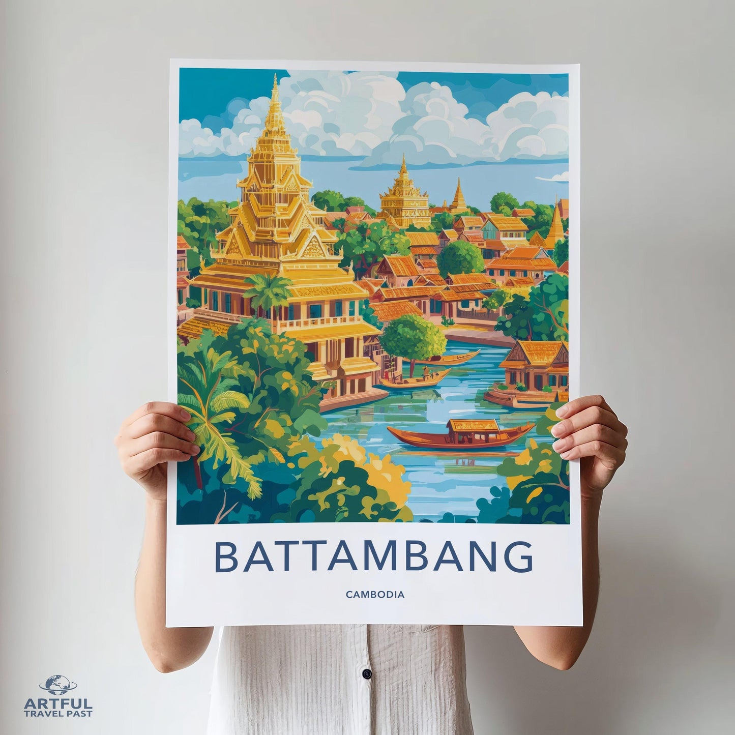 Battambang Poster - Cambodia Wall Art