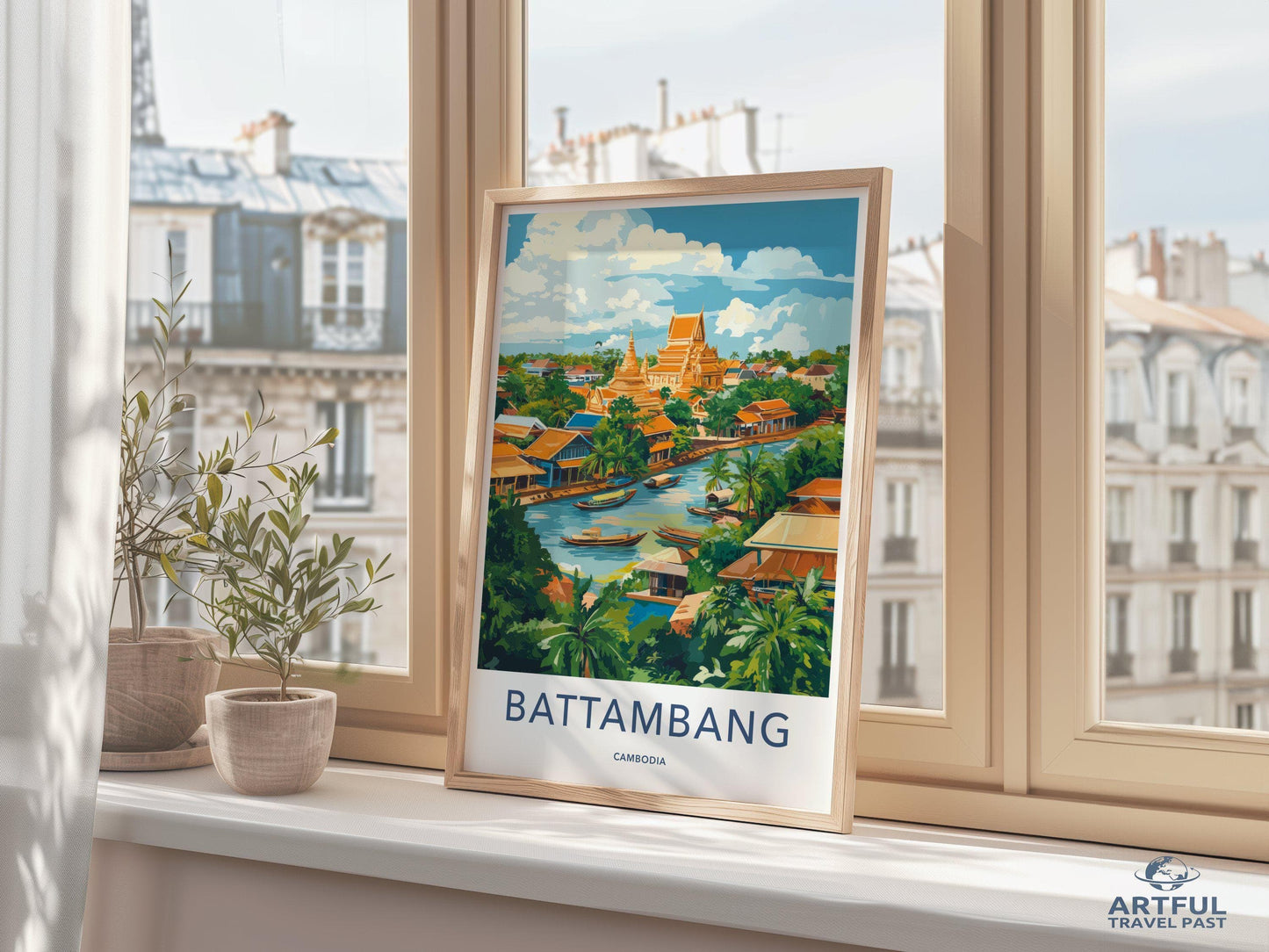 Battambang Poster - Cambodia Wall Art