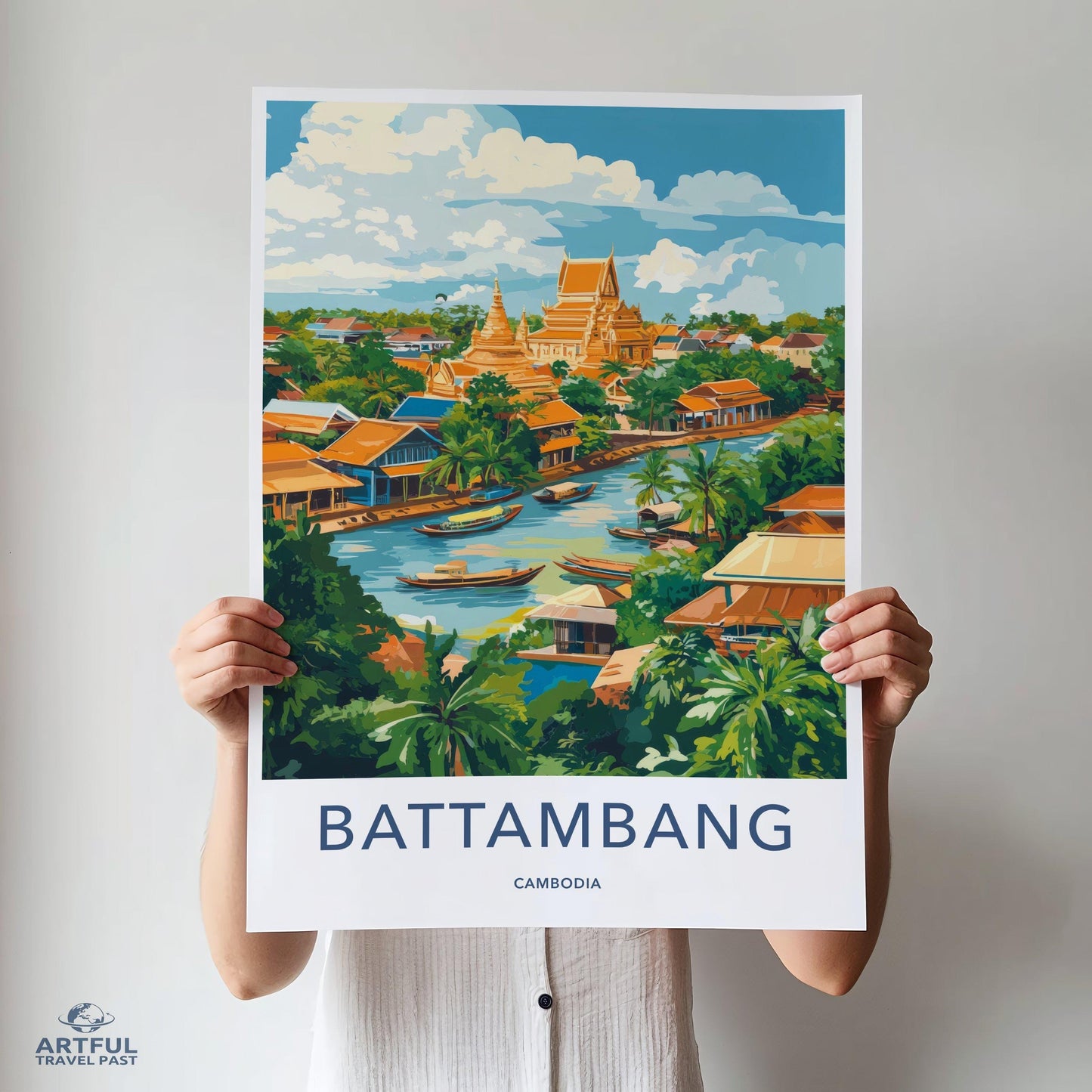 Battambang Poster - Cambodia Wall Art