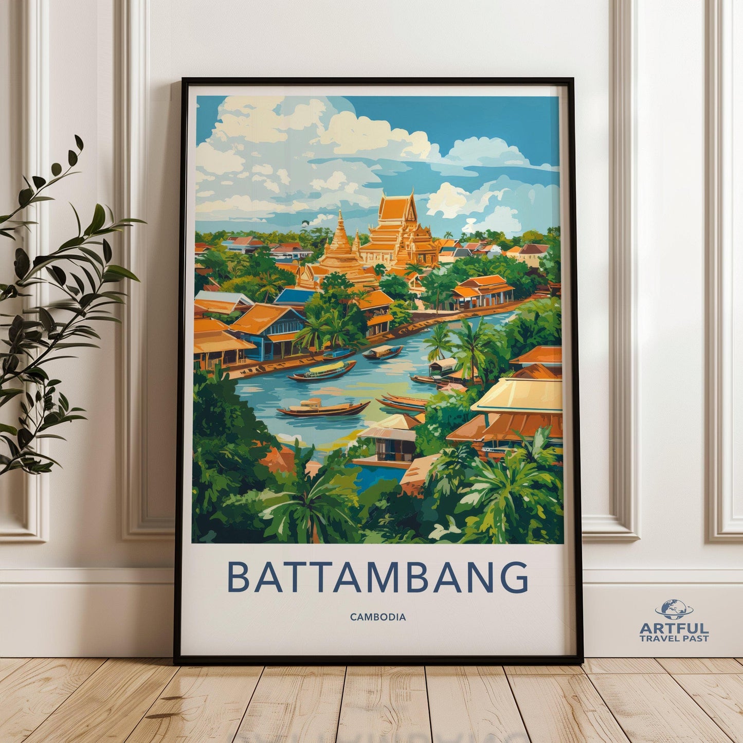 Battambang Poster - Cambodia Wall Art