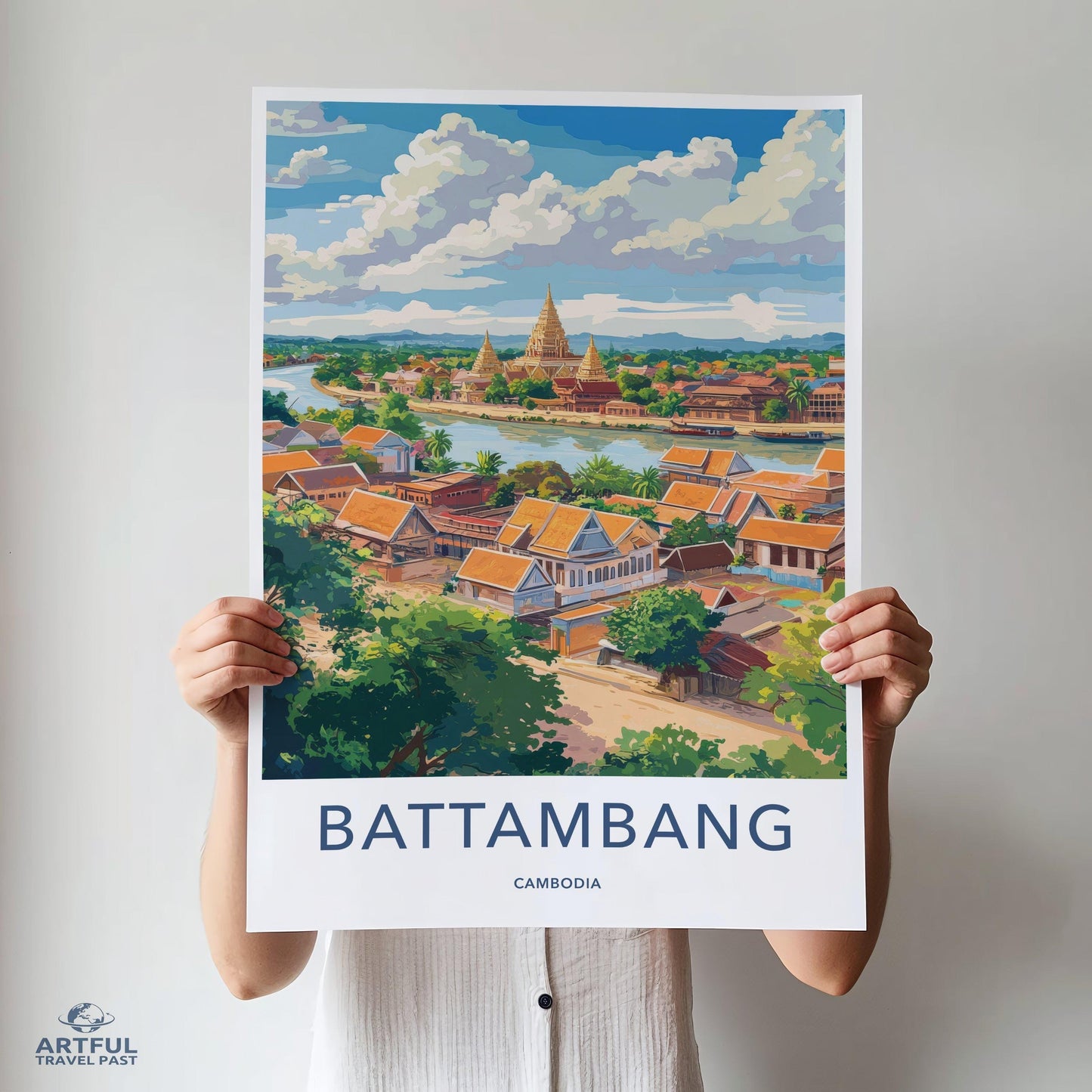 Battambang Poster - Cambodia Wall Art