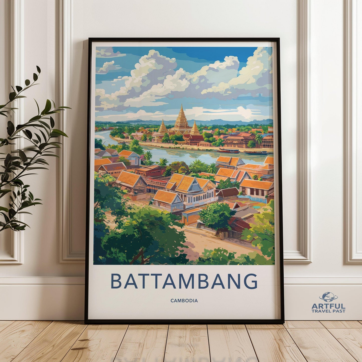Battambang Poster - Cambodia Wall Art