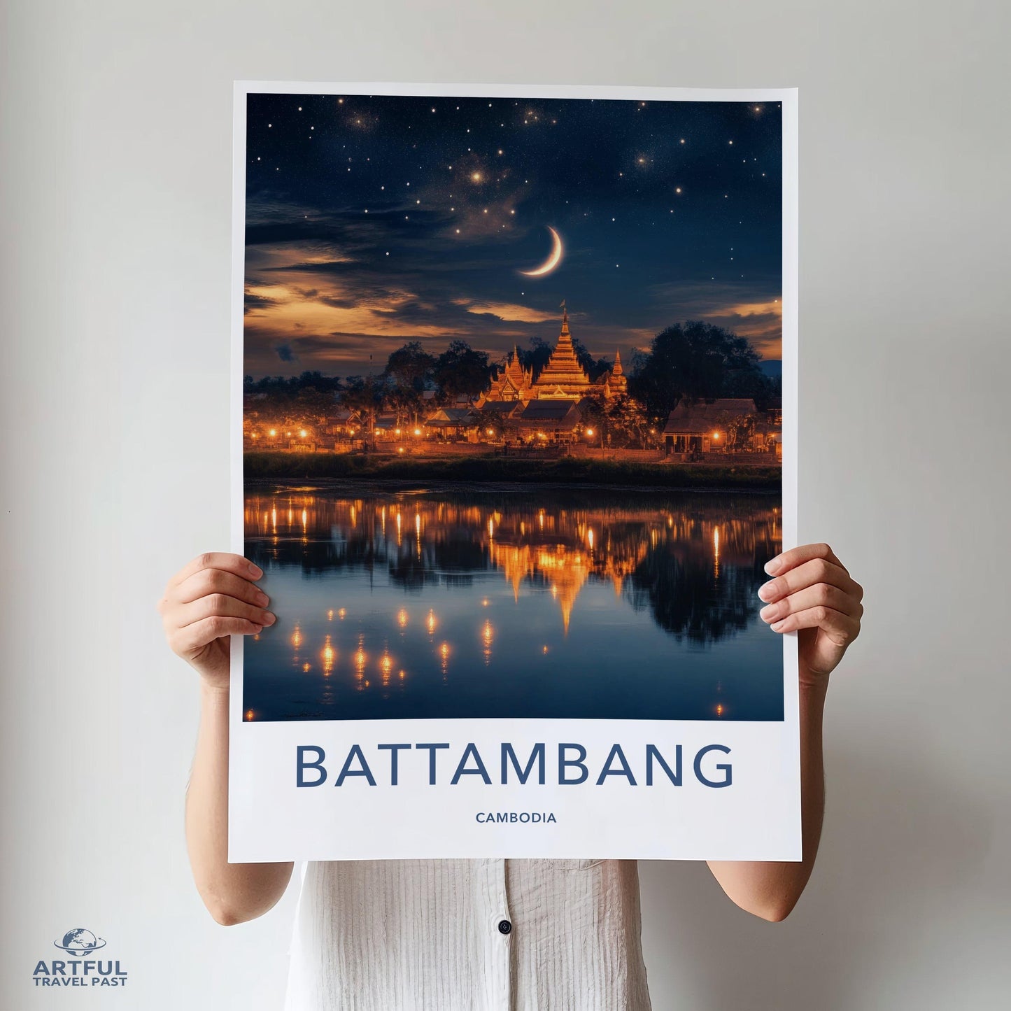 Battambang Poster - Cambodia Wall Art