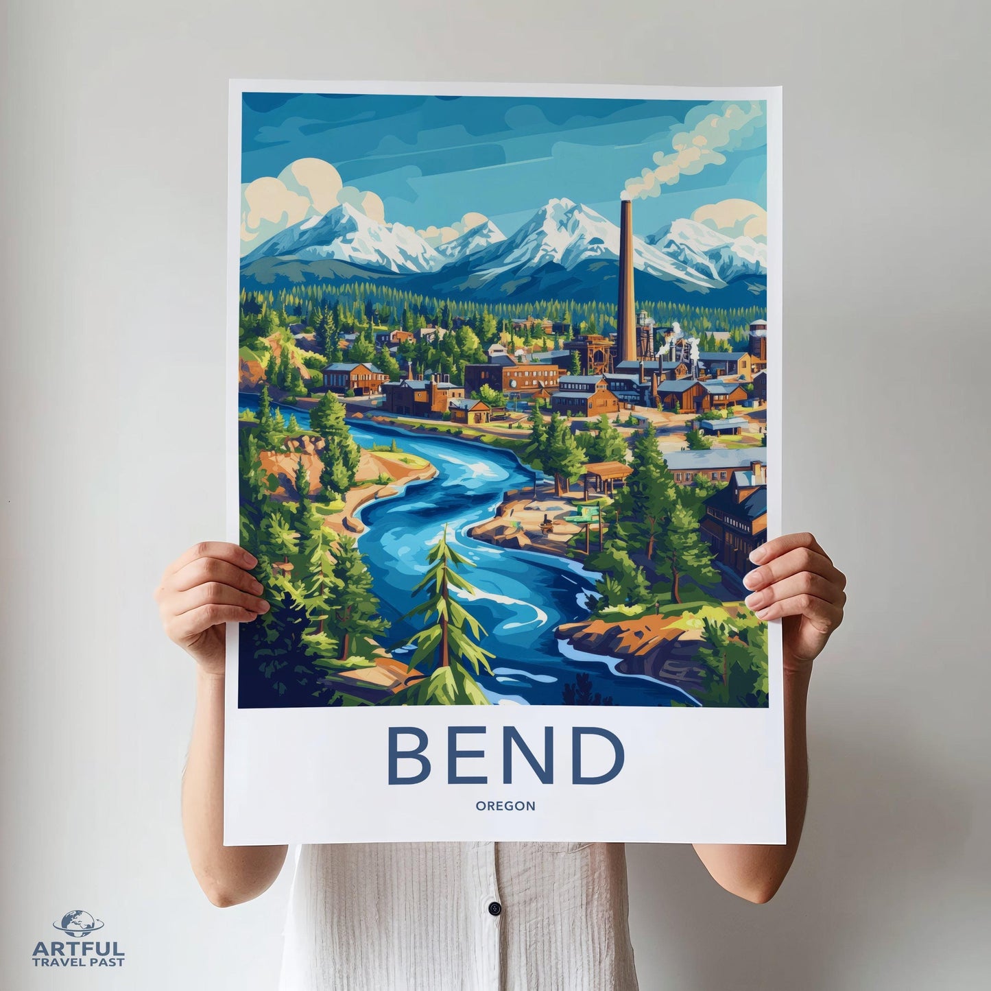 Bend Poster | Oregon Wall Art | America Decor