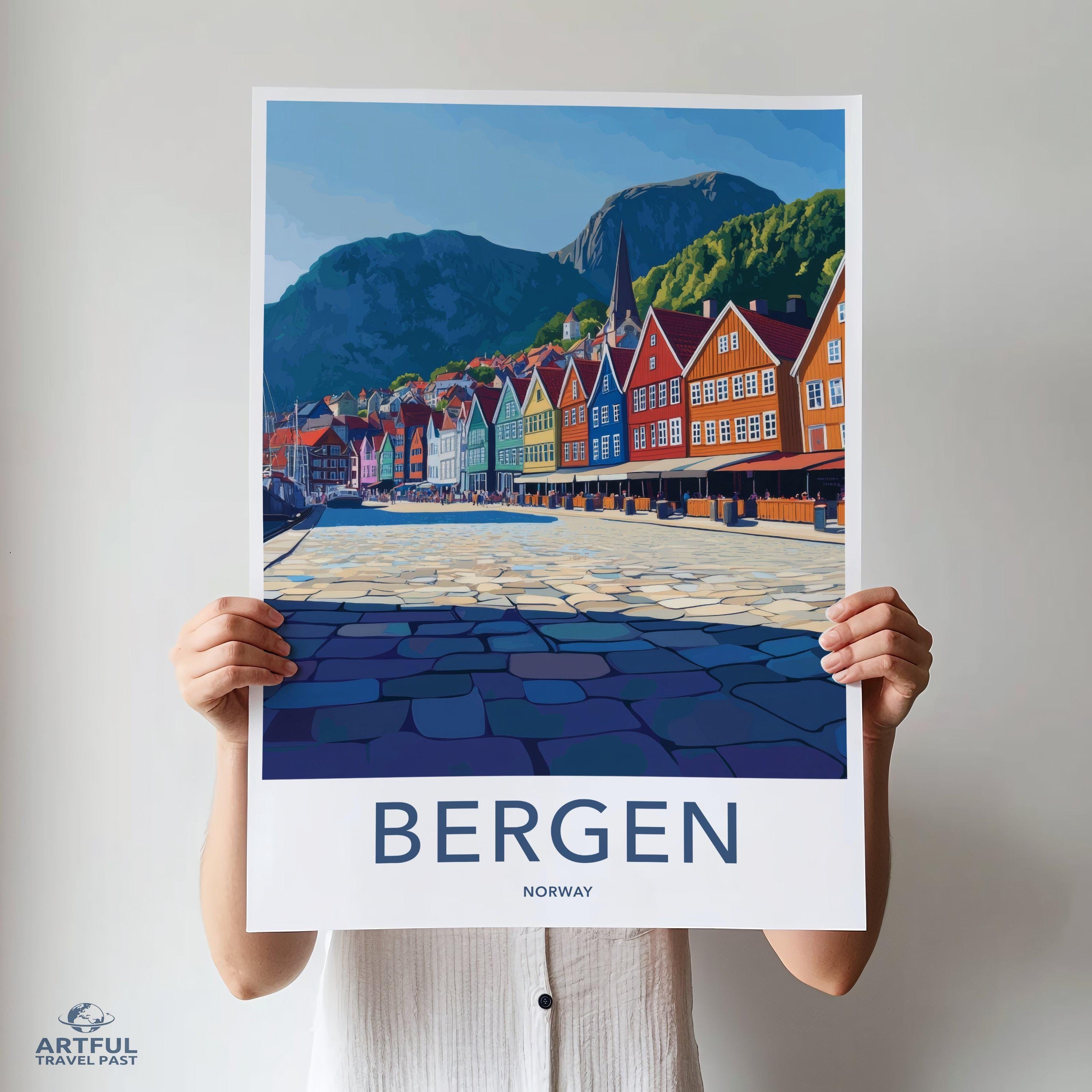 Bergen Poster - Norway Wall Art