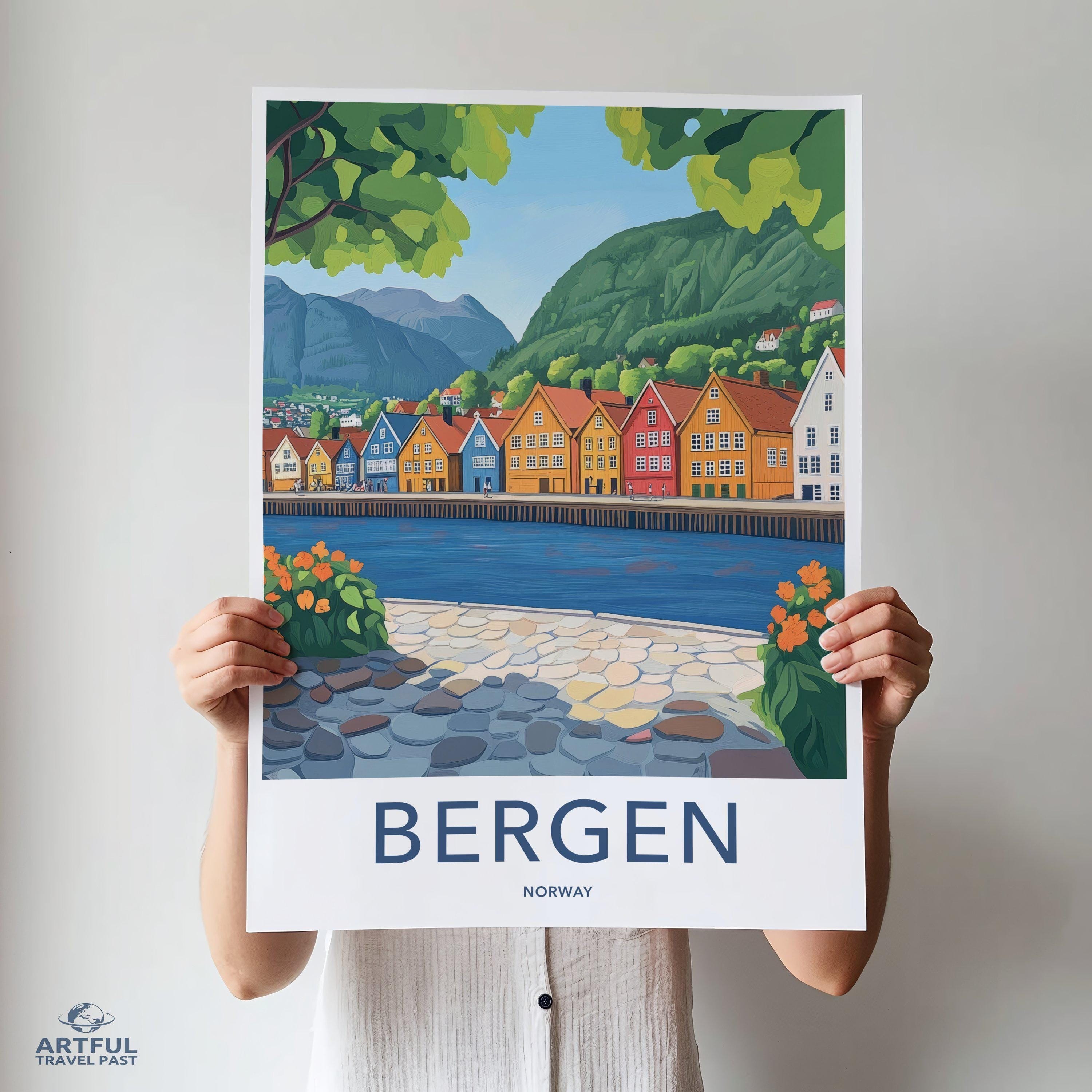 Bergen Poster - Norway Wall Art