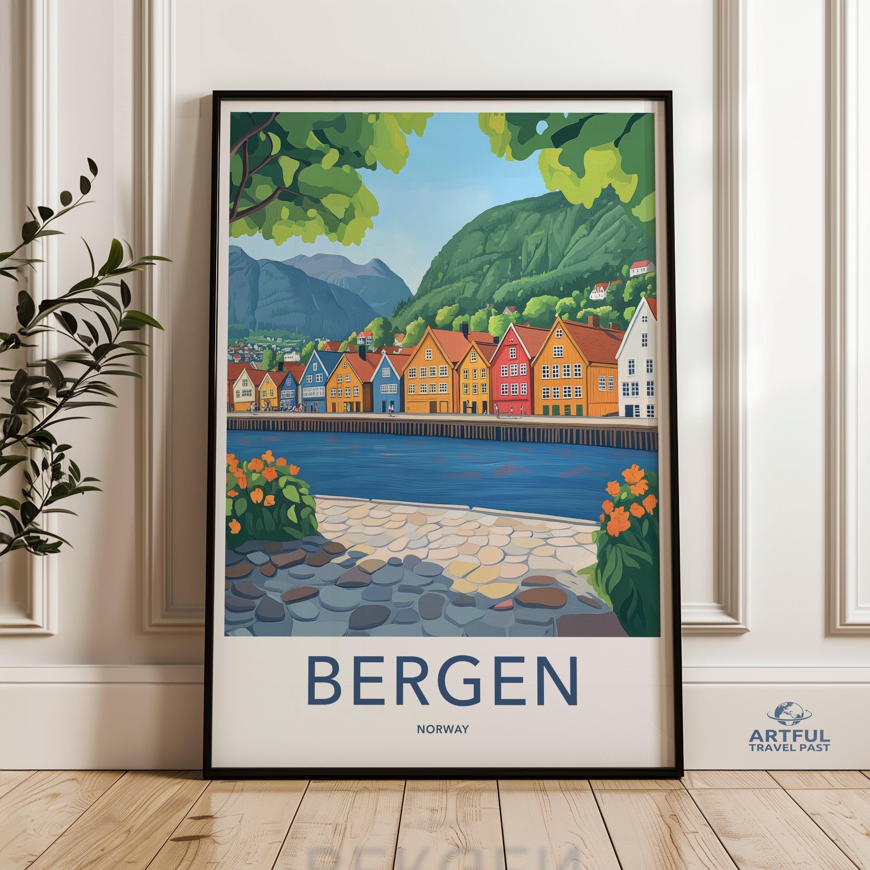 Bergen Poster - Norway Wall Art