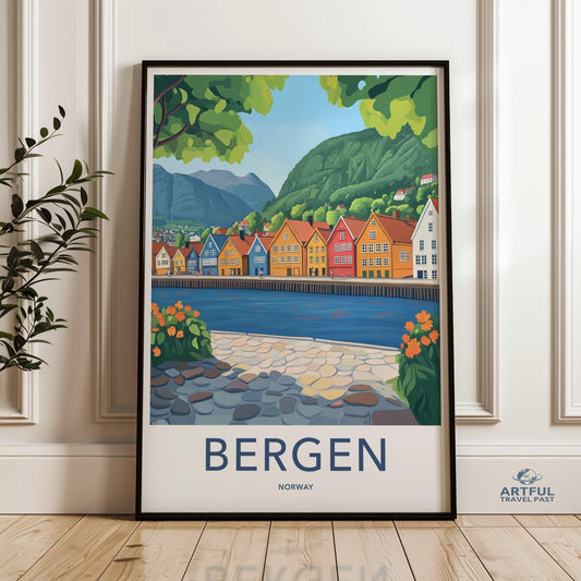 Bergen Poster - Norway Wall Art