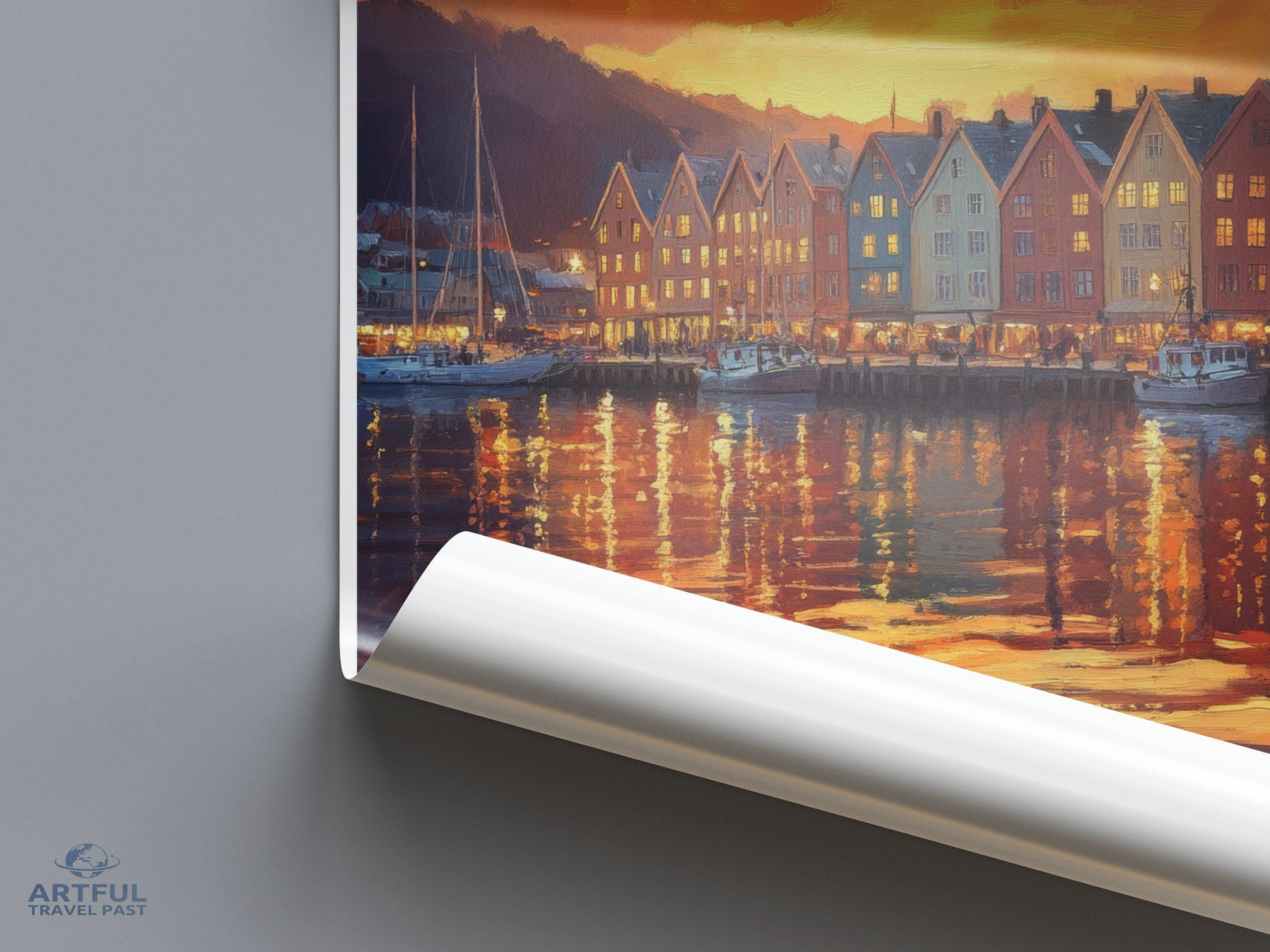 Bergen Poster - Norway Wall Art