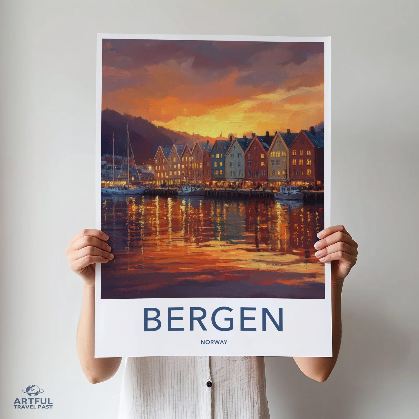 Bergen Poster - Norway Wall Art