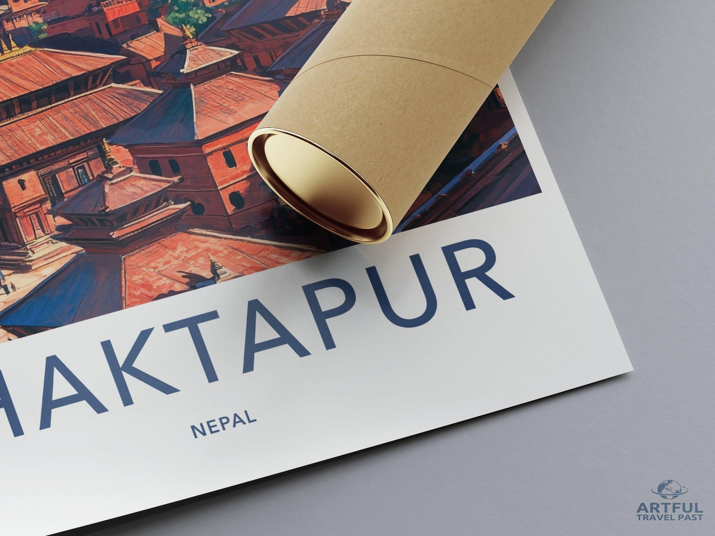 Bhaktapur Poster | Nepal Wall Art | South Asia Decor