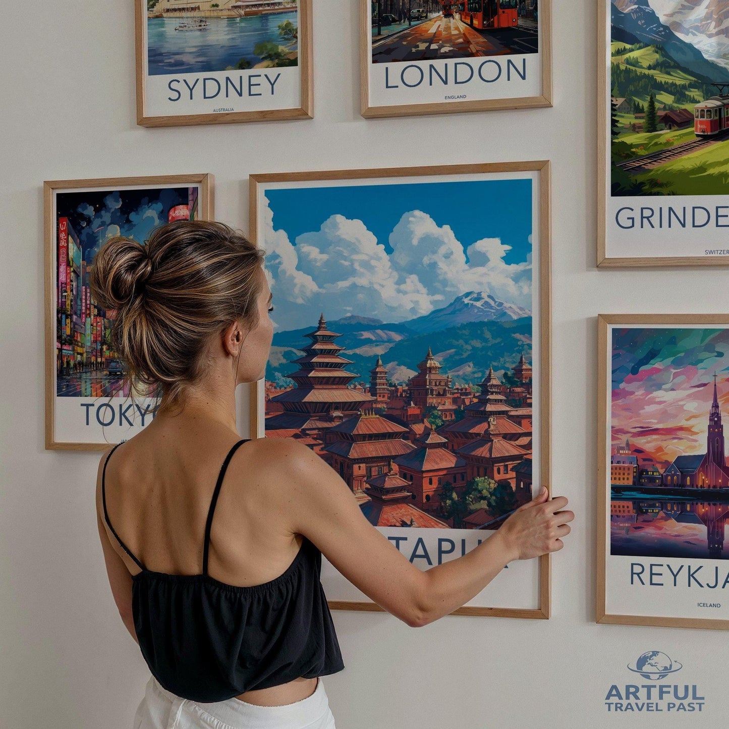 Bhaktapur Poster | Nepal Wall Art | South Asia Decor