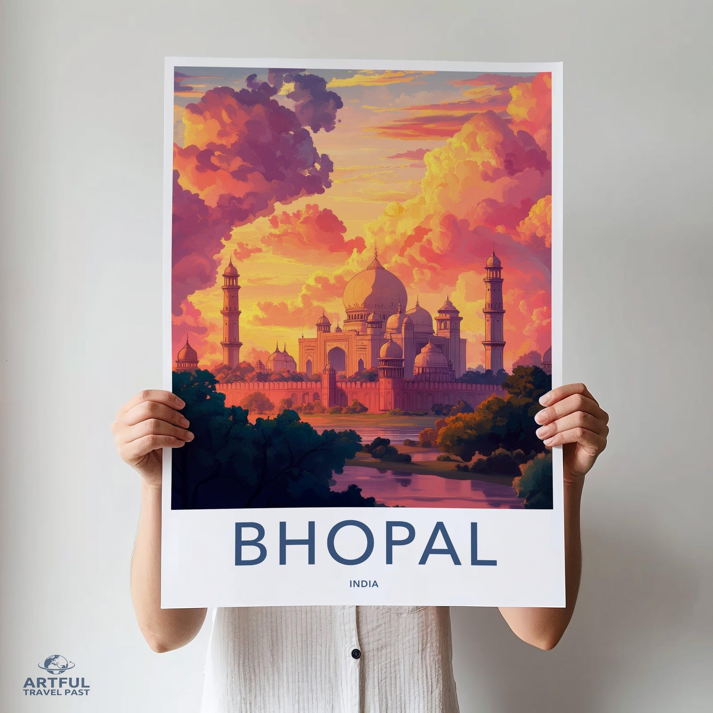 Bhopal Poster | Madhya Pradesh Wall Art | India Decor