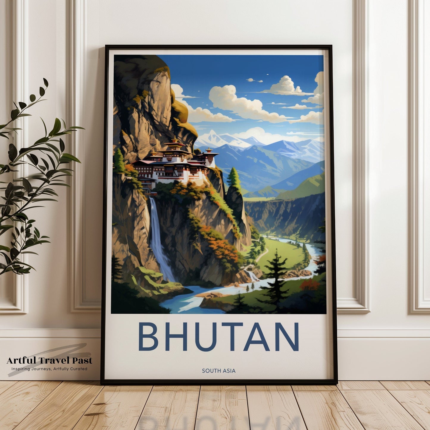 Bhutan Poster | Bhutan Wall Art | Asia Decor